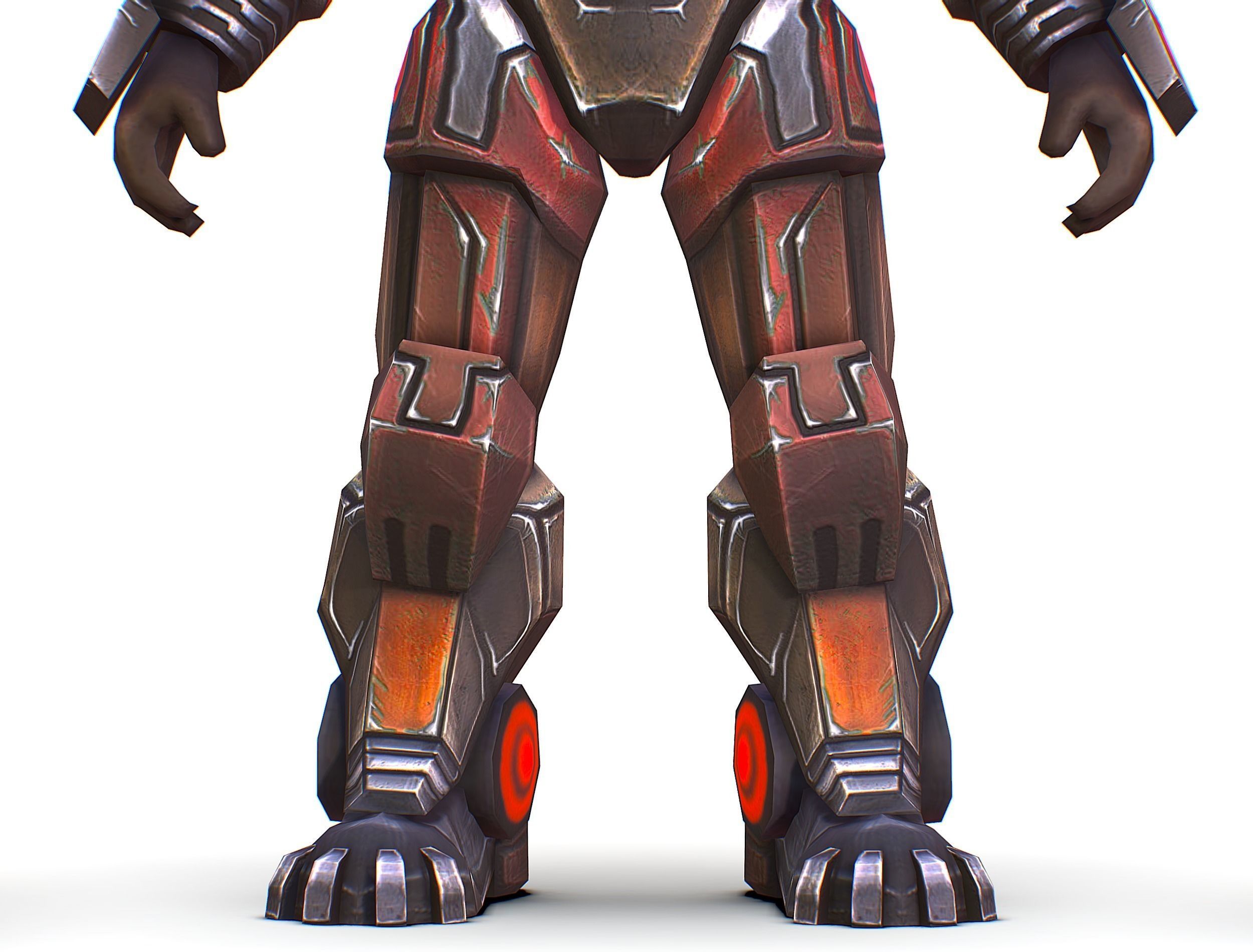 Assault heavy machine gun cannon naff barrel blaster laser arms Low-poly 3D model_26