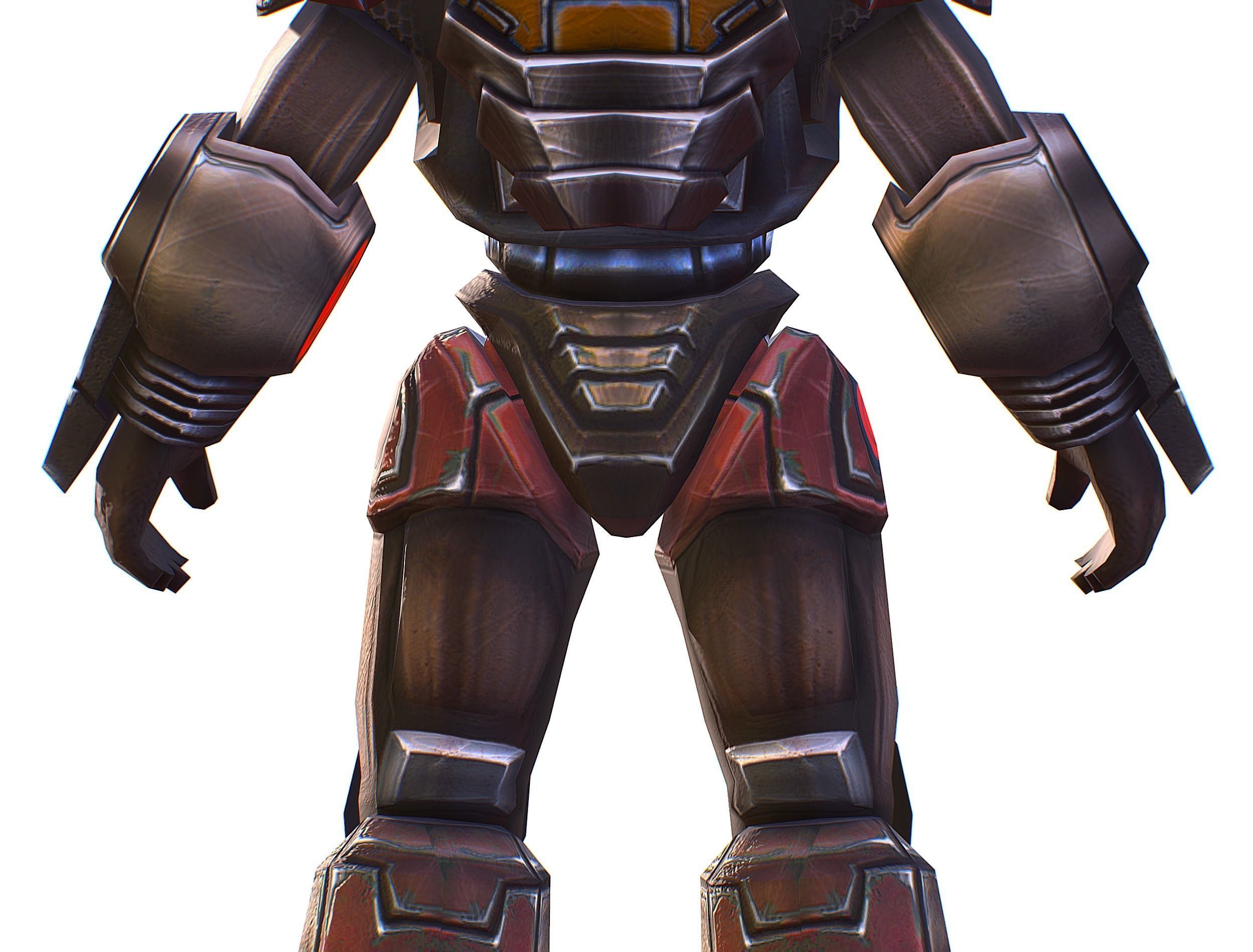 Assault heavy machine gun cannon naff barrel blaster laser arms Low-poly 3D model_28