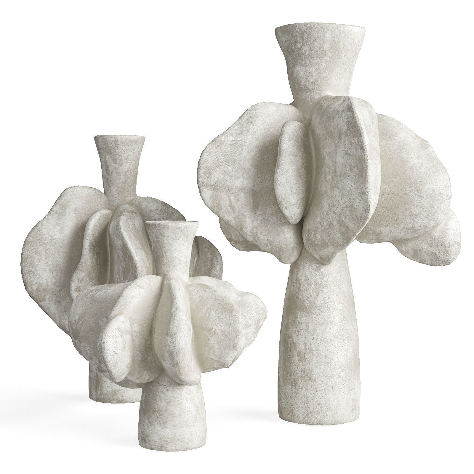 Dumpling Ceramic Vases Low-poly 3D model_6