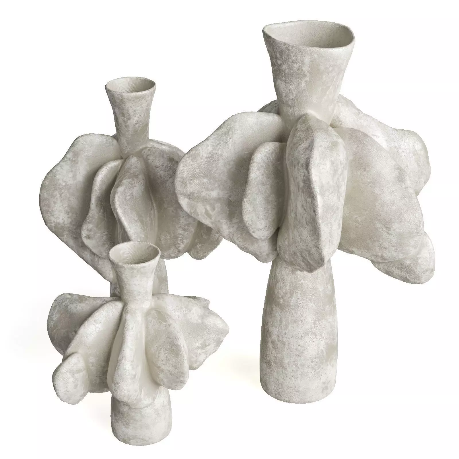 Dumpling Ceramic Vases Low-poly 3D model_0