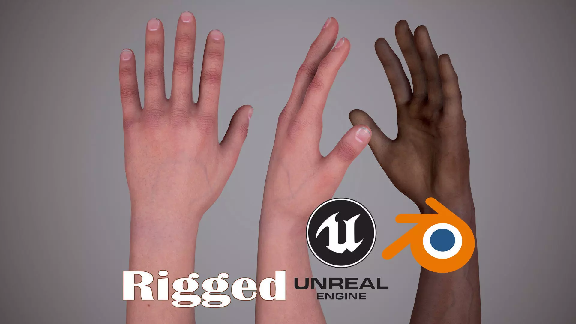 FPS Arms 01 Full Low-poly 3D model_0