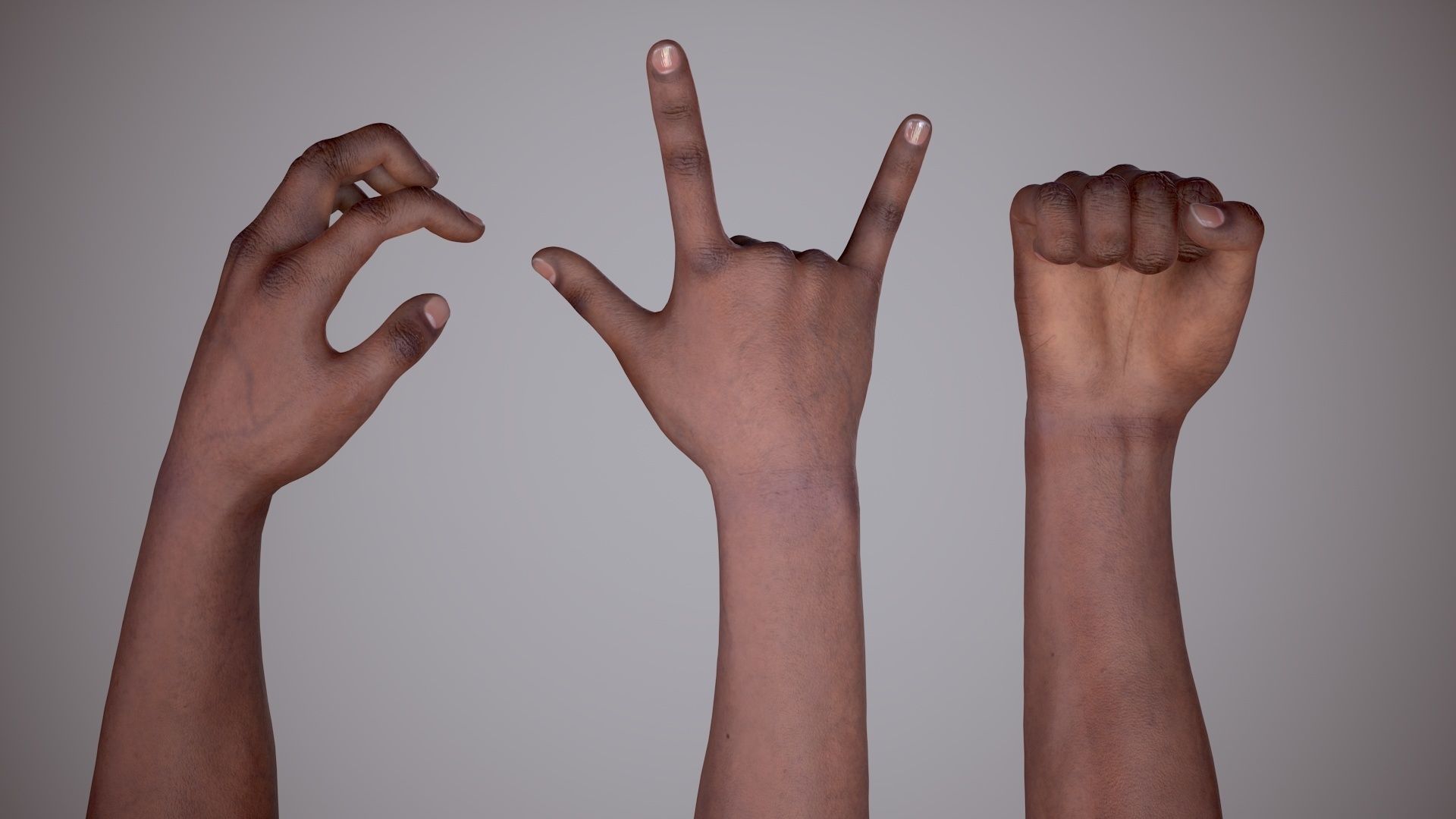 FPS Arms 01 Full Low-poly 3D model_19