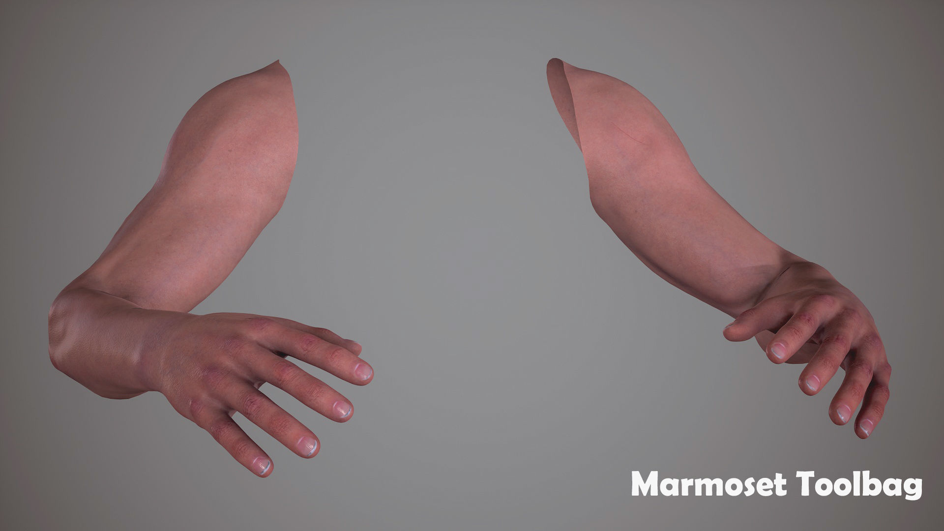 FPS Arms 01 Full Low-poly 3D model_14