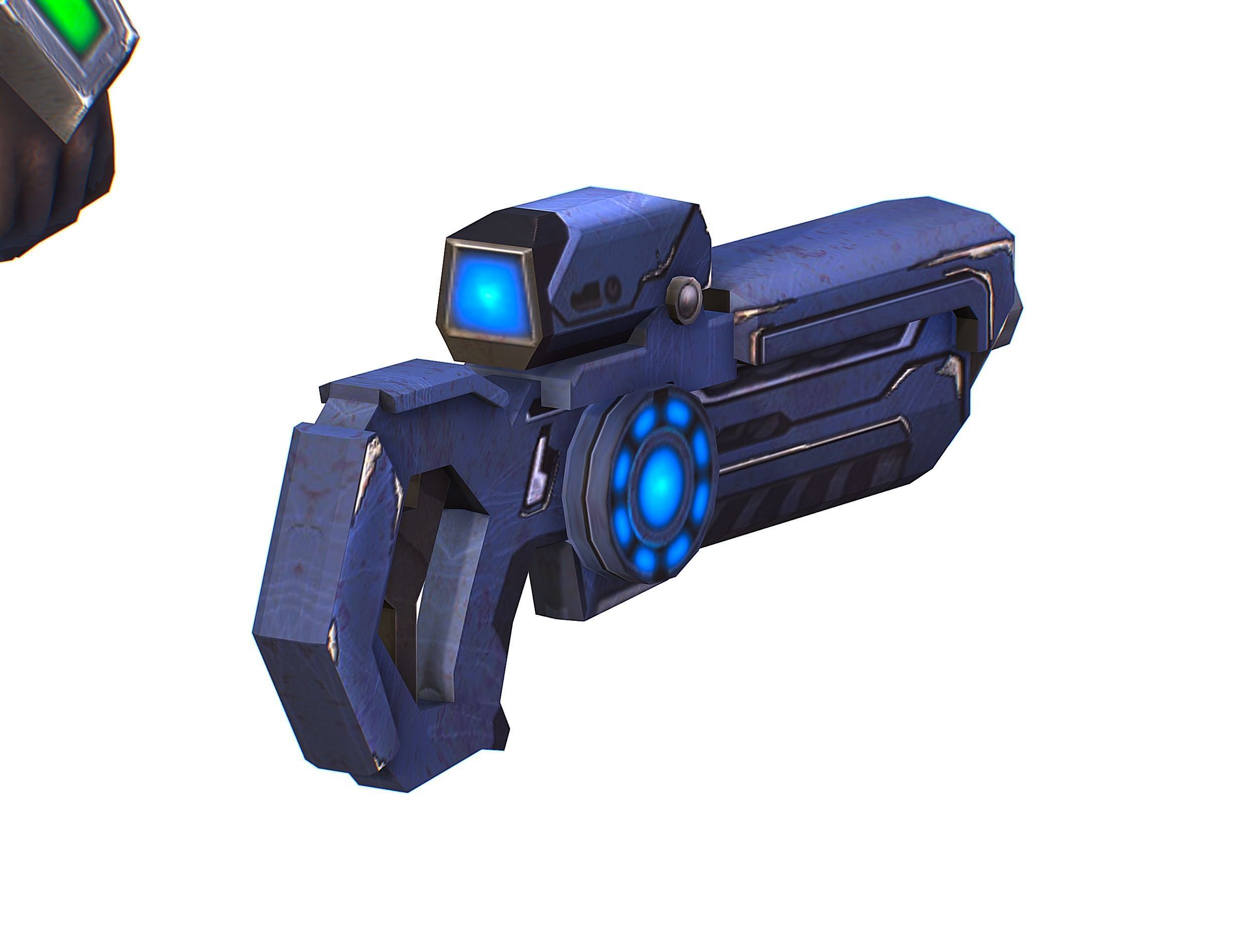 Man Cyborg - Male Soldier with Automatic Rifle and Pistol Low-poly 3D model_43