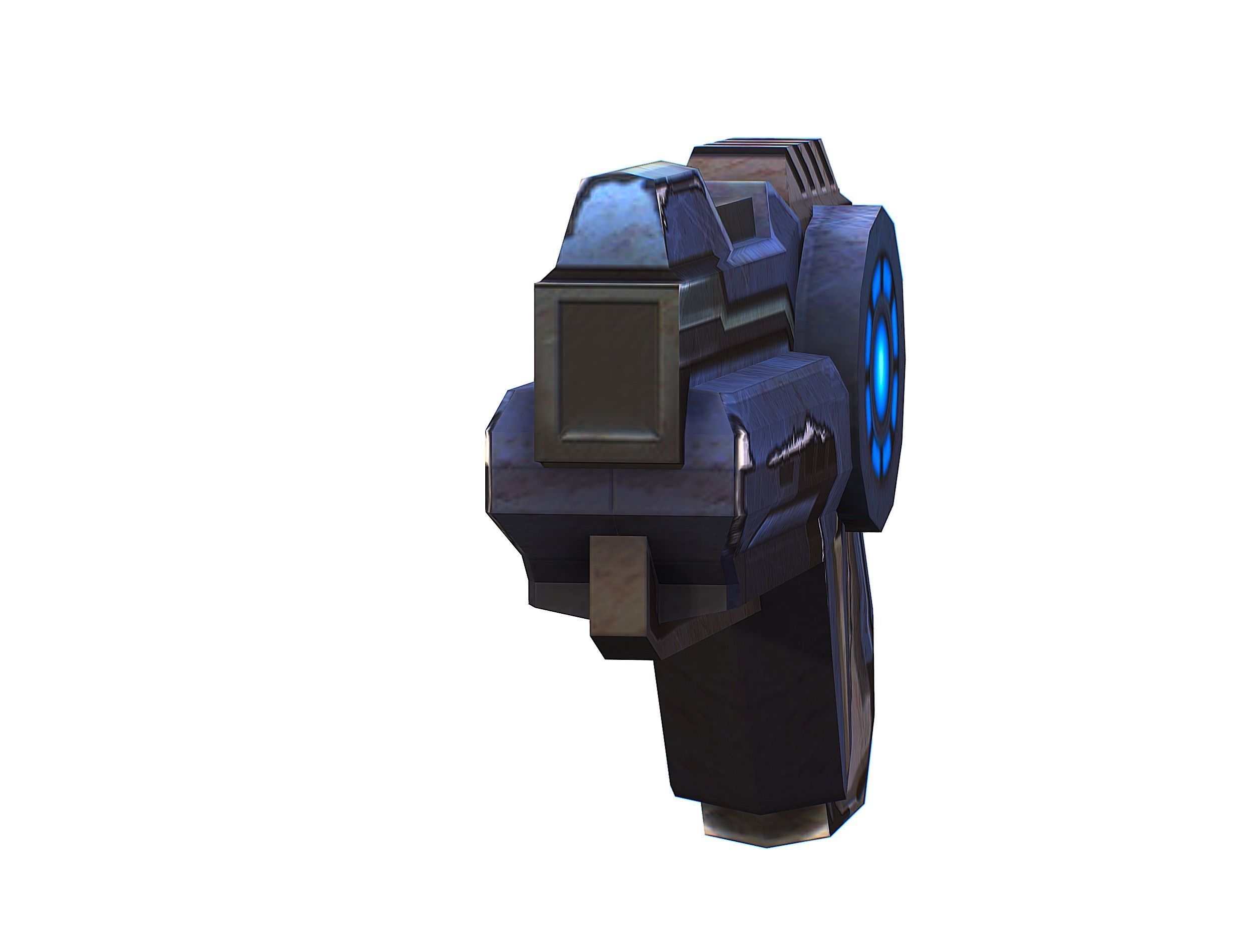 Man Cyborg - Male Soldier with Automatic Rifle and Pistol Low-poly 3D model_61