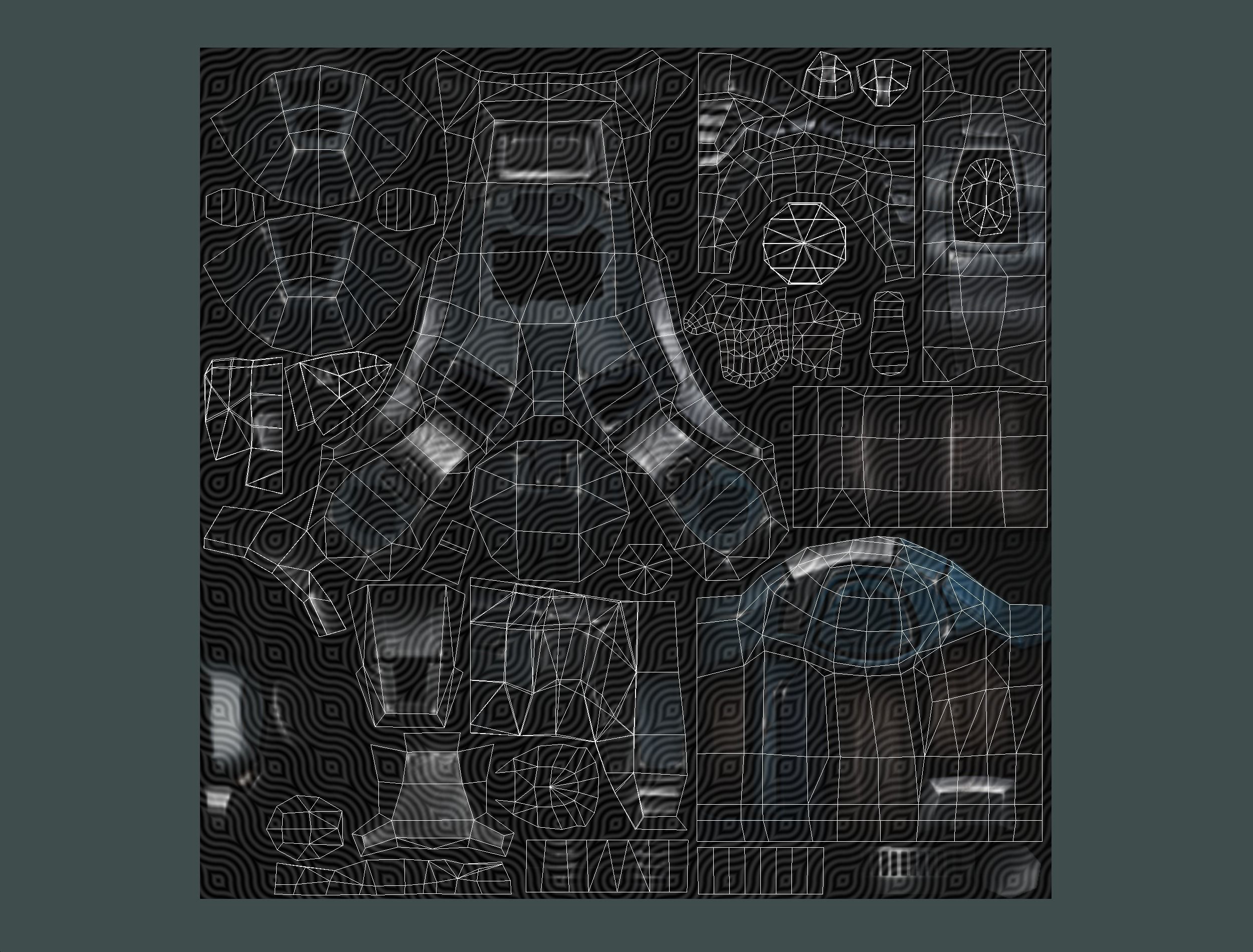 Man Cyborg - Male Soldier with Automatic Rifle and Pistol Low-poly 3D model_66