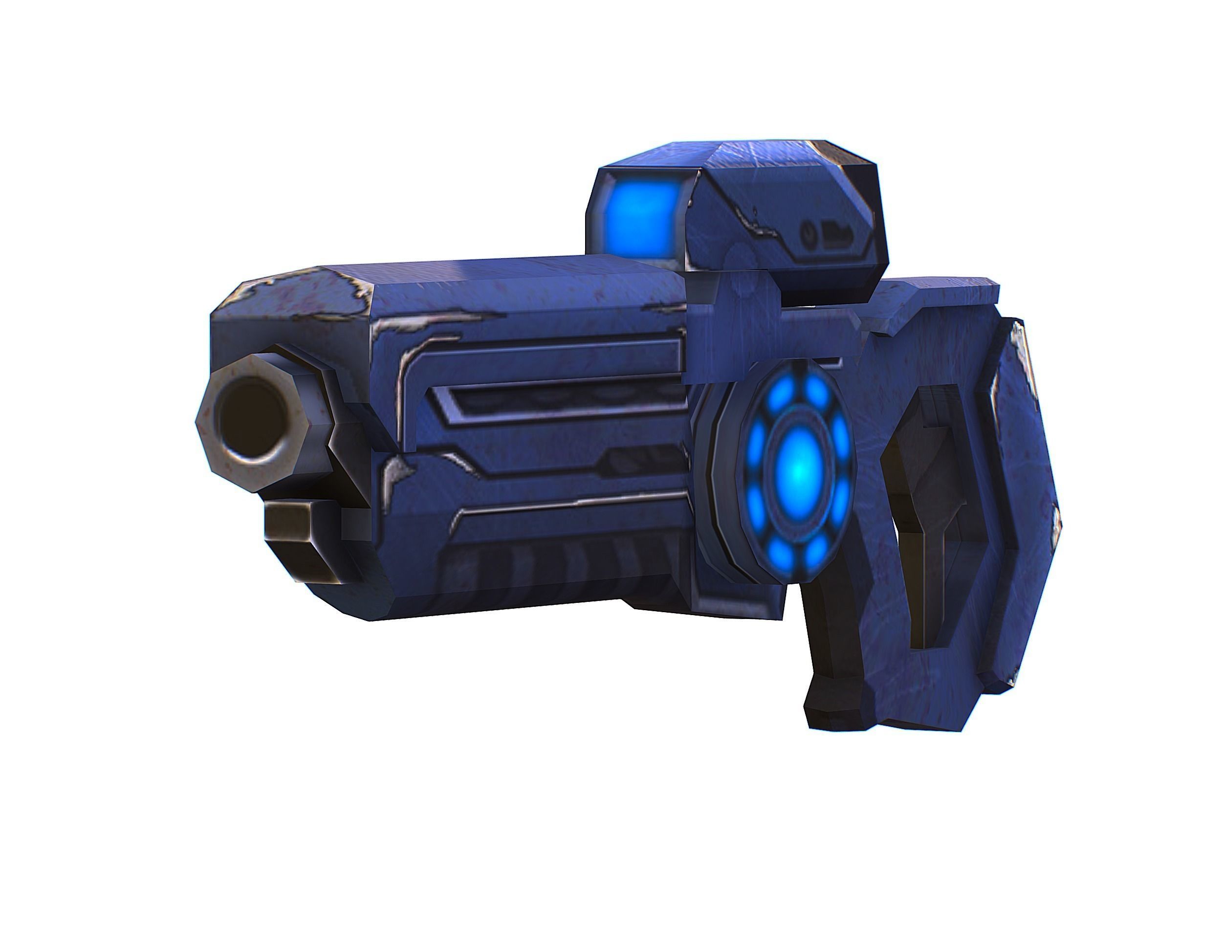 Man Cyborg - Male Soldier with Automatic Rifle and Pistol Low-poly 3D model_48