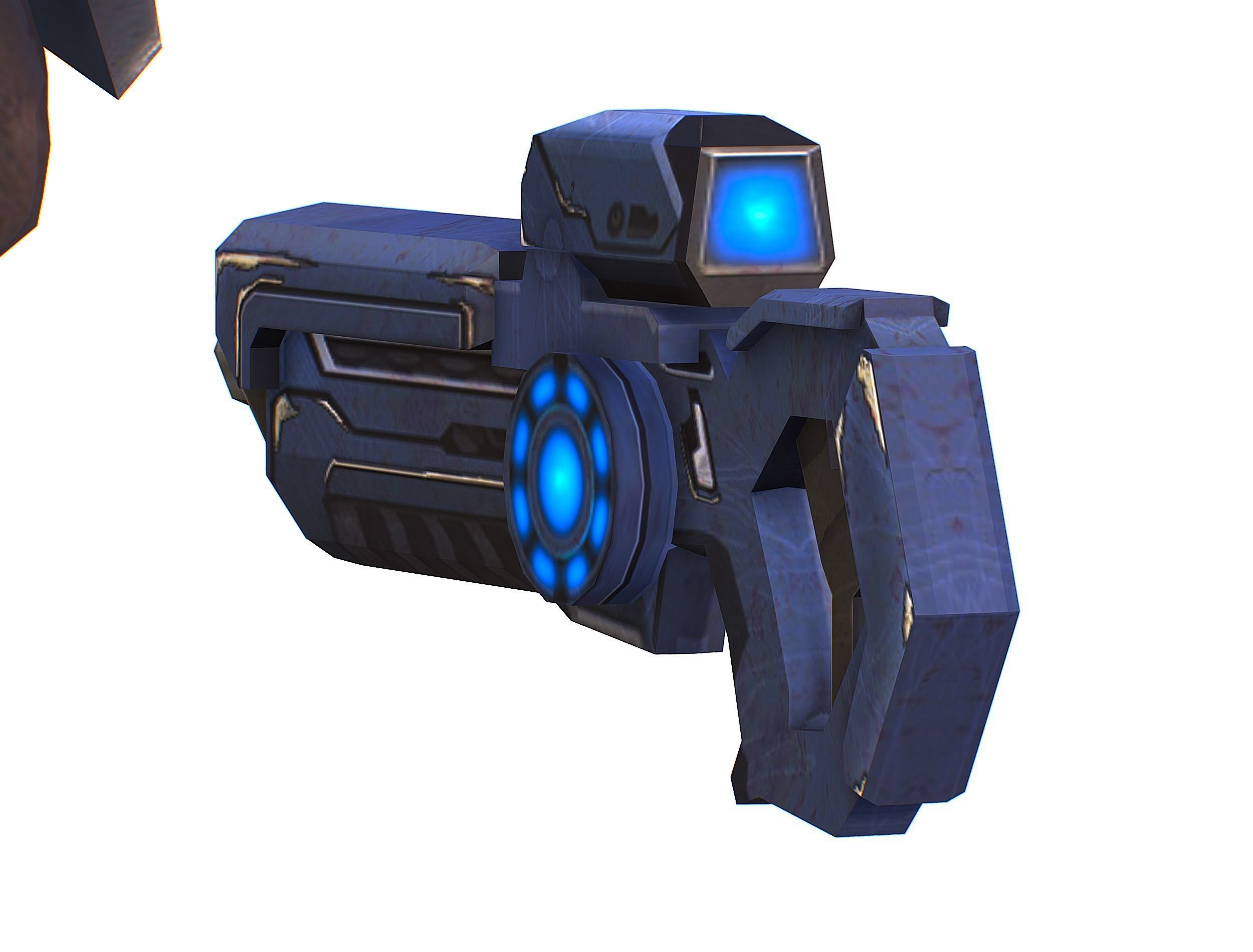 Man Cyborg - Male Soldier with Automatic Rifle and Pistol Low-poly 3D model_47