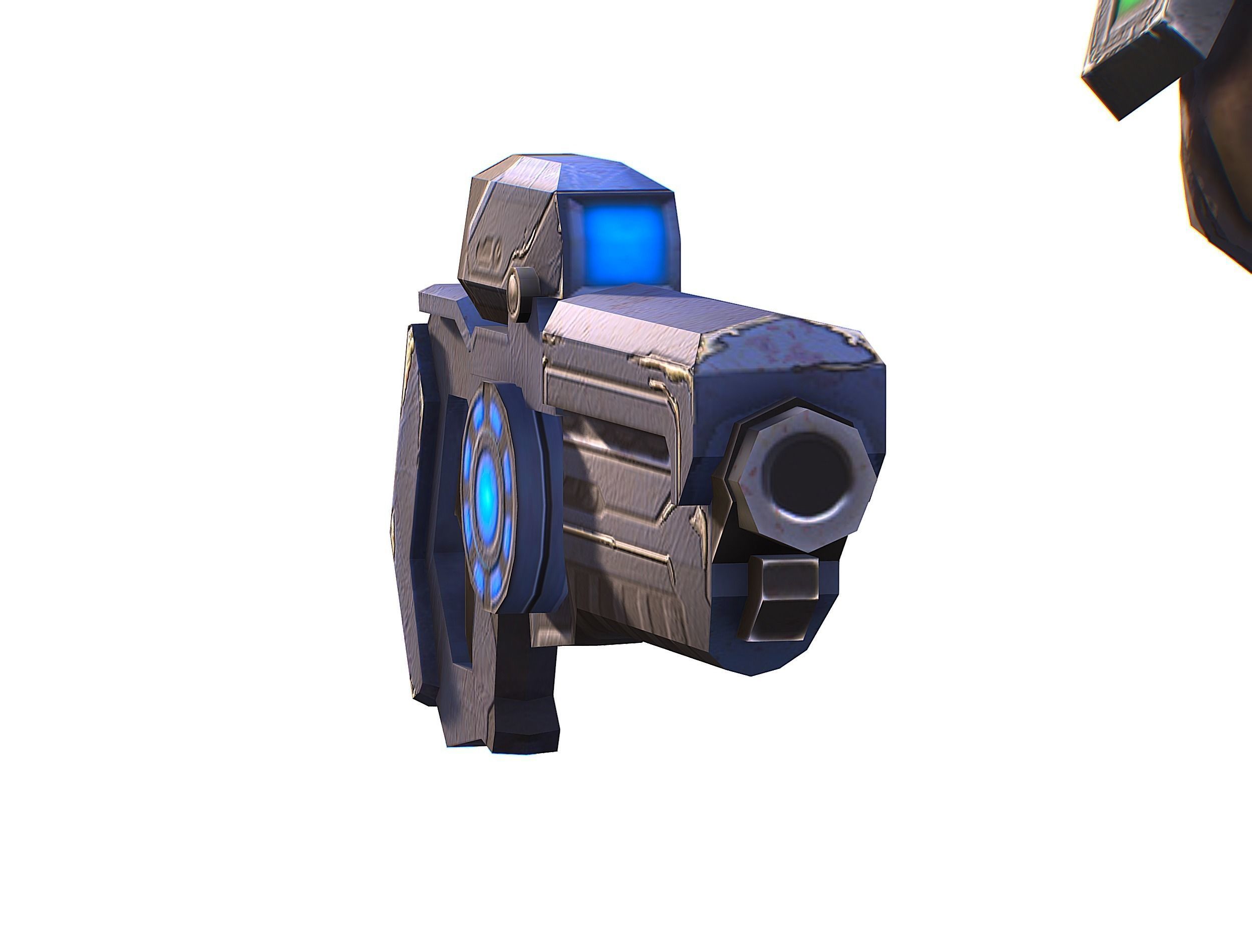 Man Cyborg - Male Soldier with Automatic Rifle and Pistol Low-poly 3D model_50