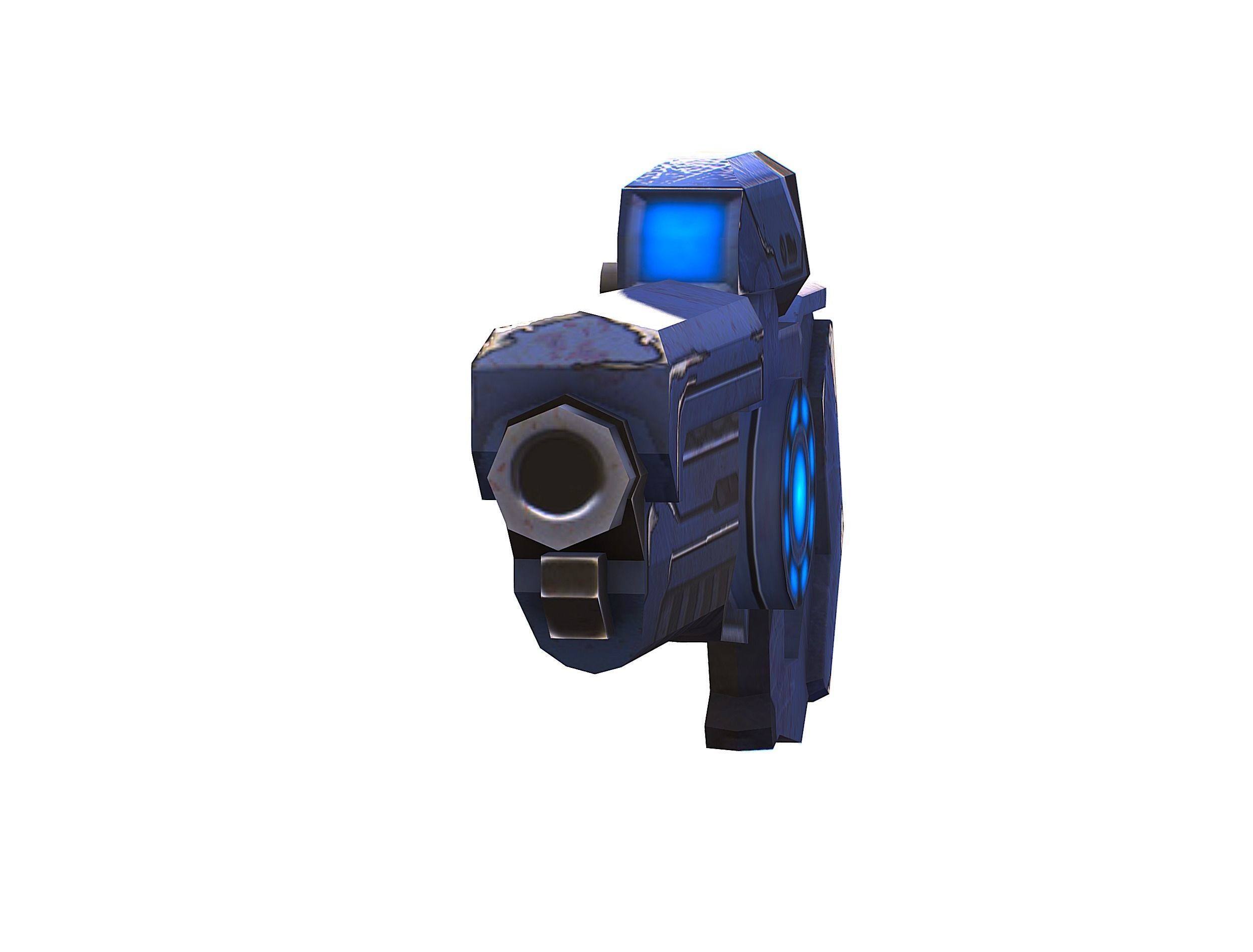 Man Cyborg - Male Soldier with Automatic Rifle and Pistol Low-poly 3D model_49