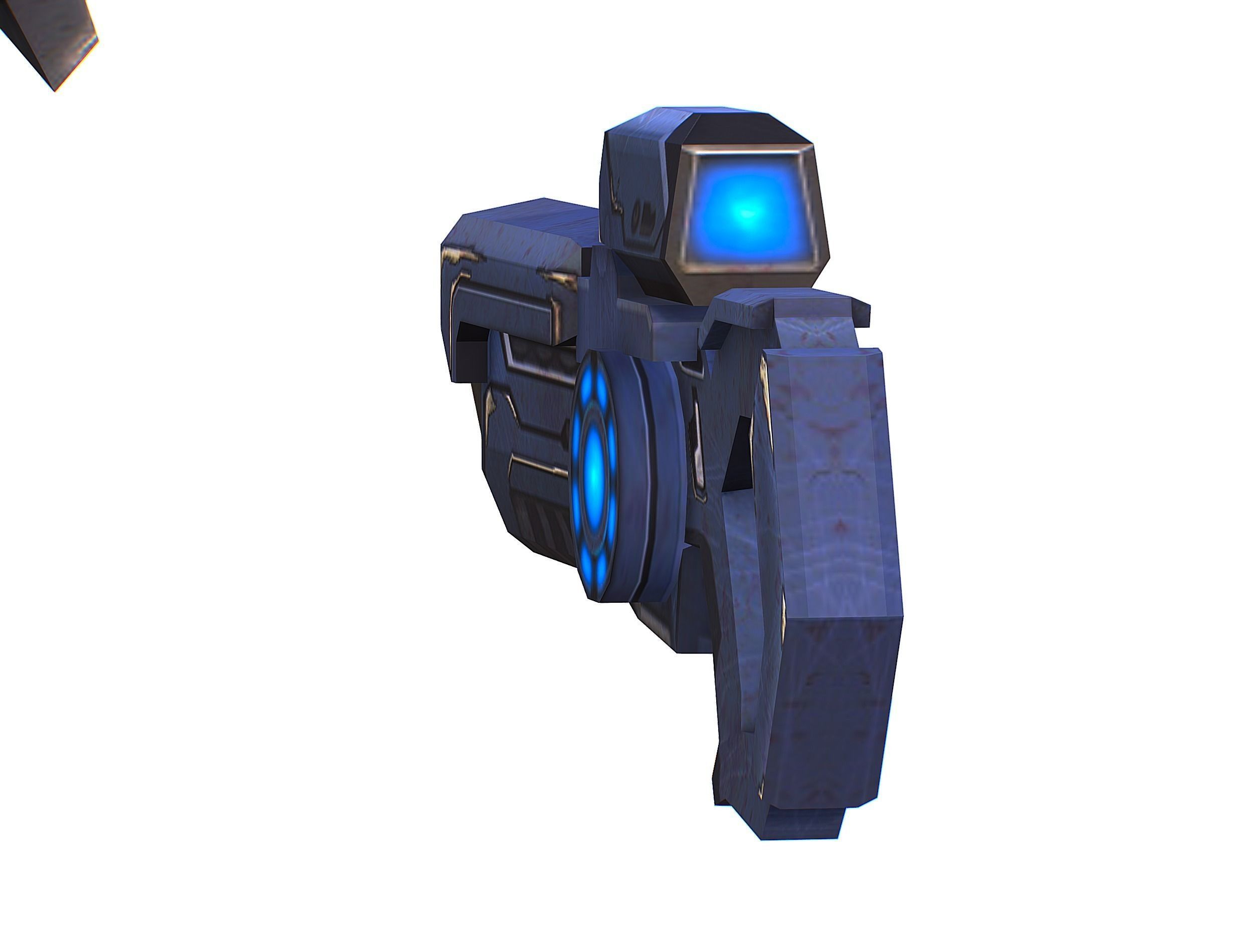 Man Cyborg - Male Soldier with Automatic Rifle and Pistol Low-poly 3D model_46