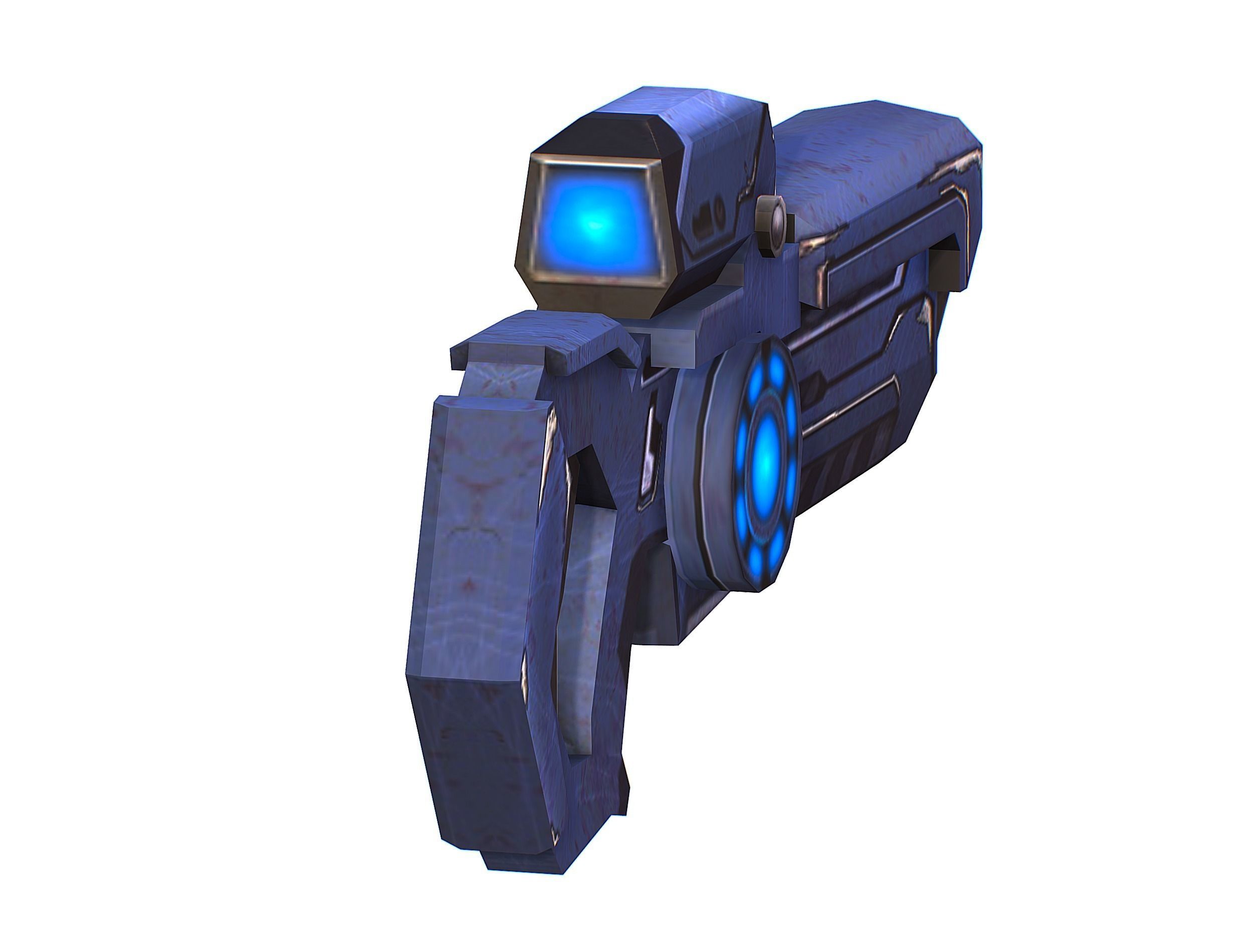 Man Cyborg - Male Soldier with Automatic Rifle and Pistol Low-poly 3D model_44