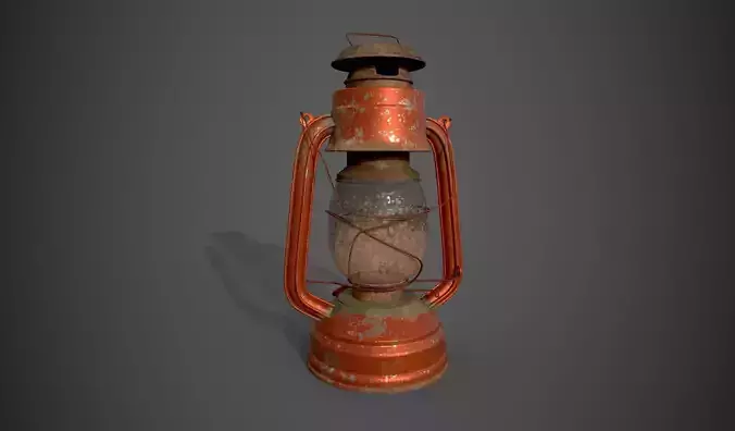 Vintage rusted lamp