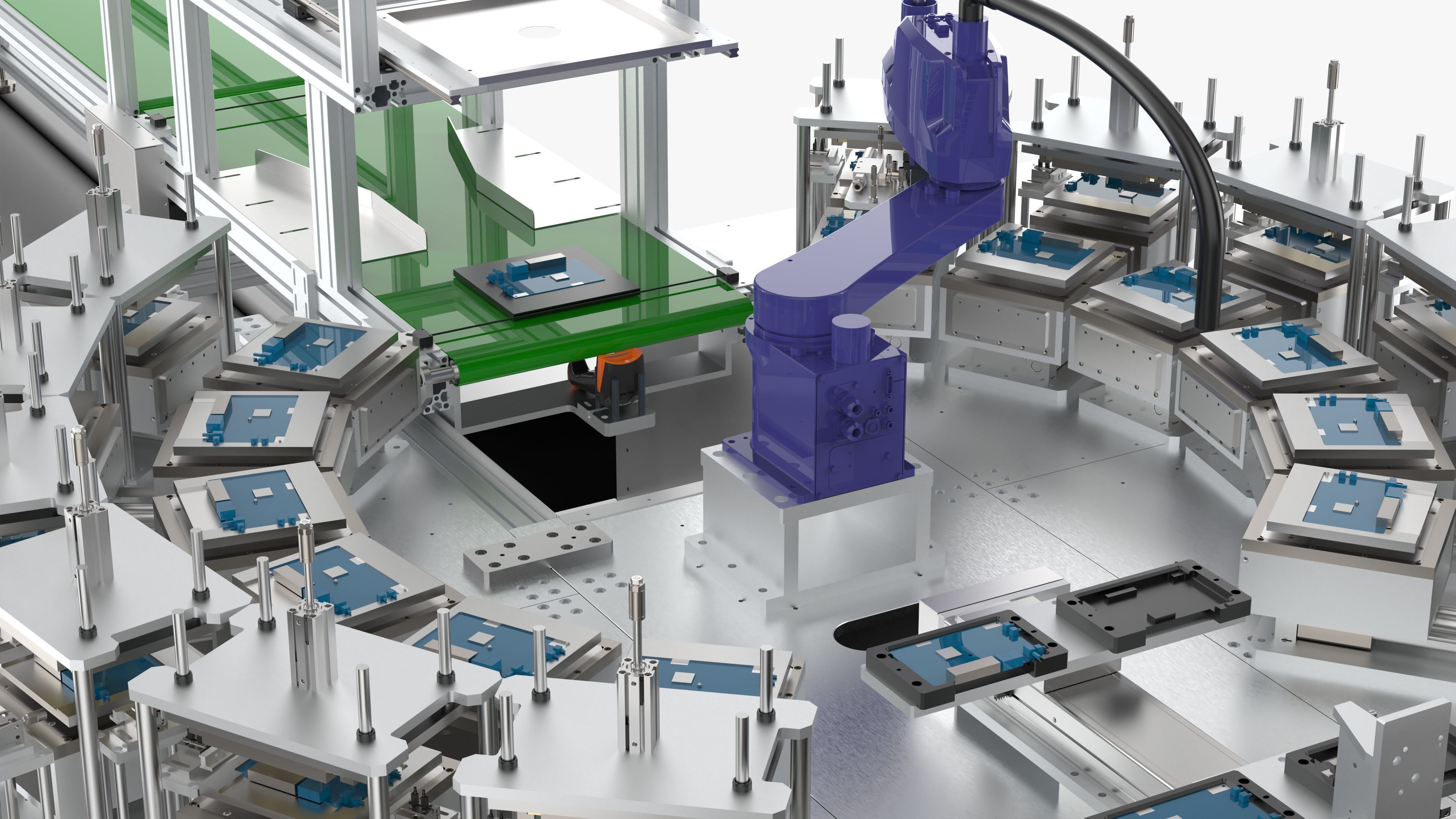 Automatic Circuit Board Robot Handling and Testing Machine 3D model_21