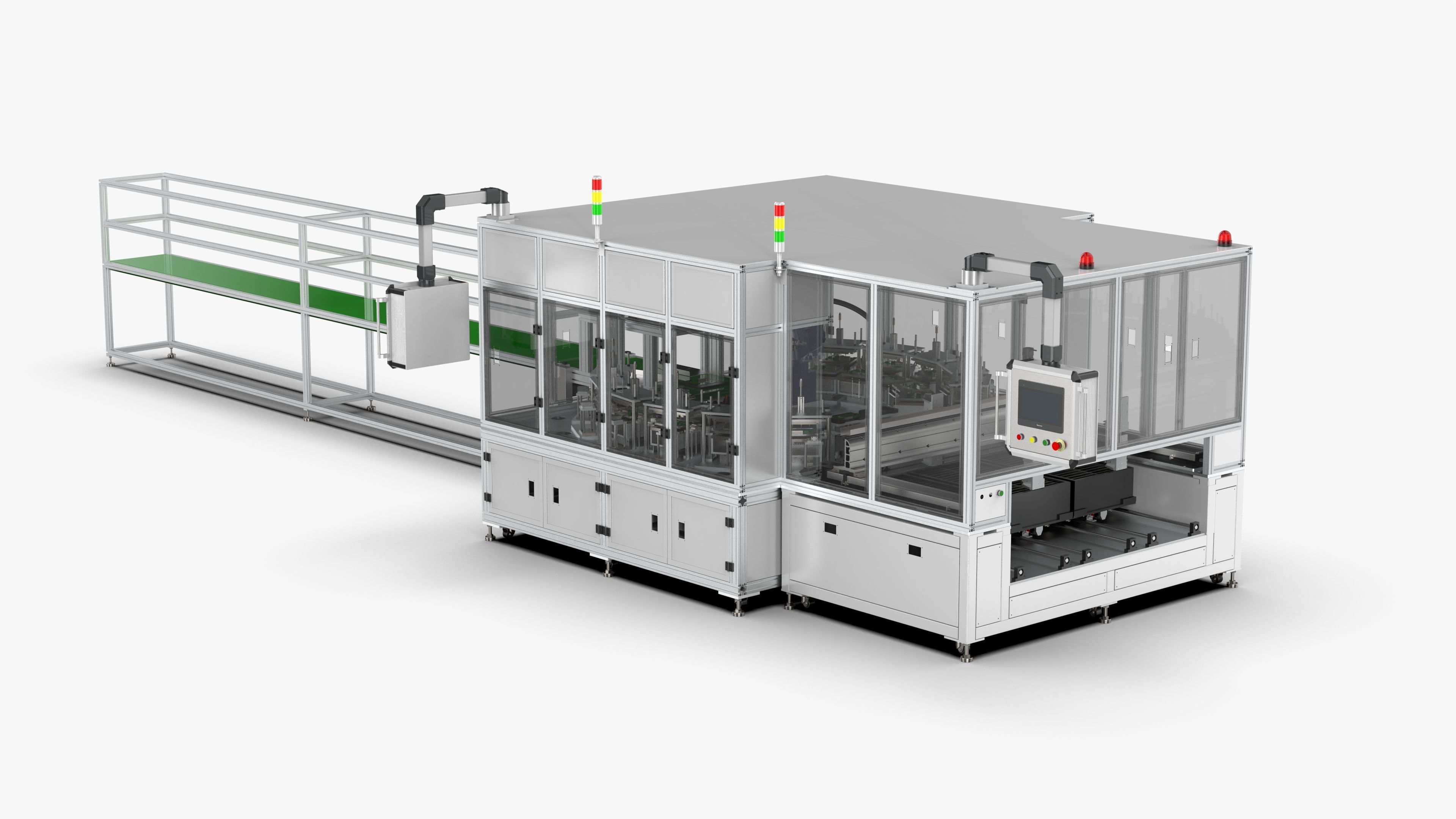 Automatic Circuit Board Robot Handling and Testing Machine 3D model_2