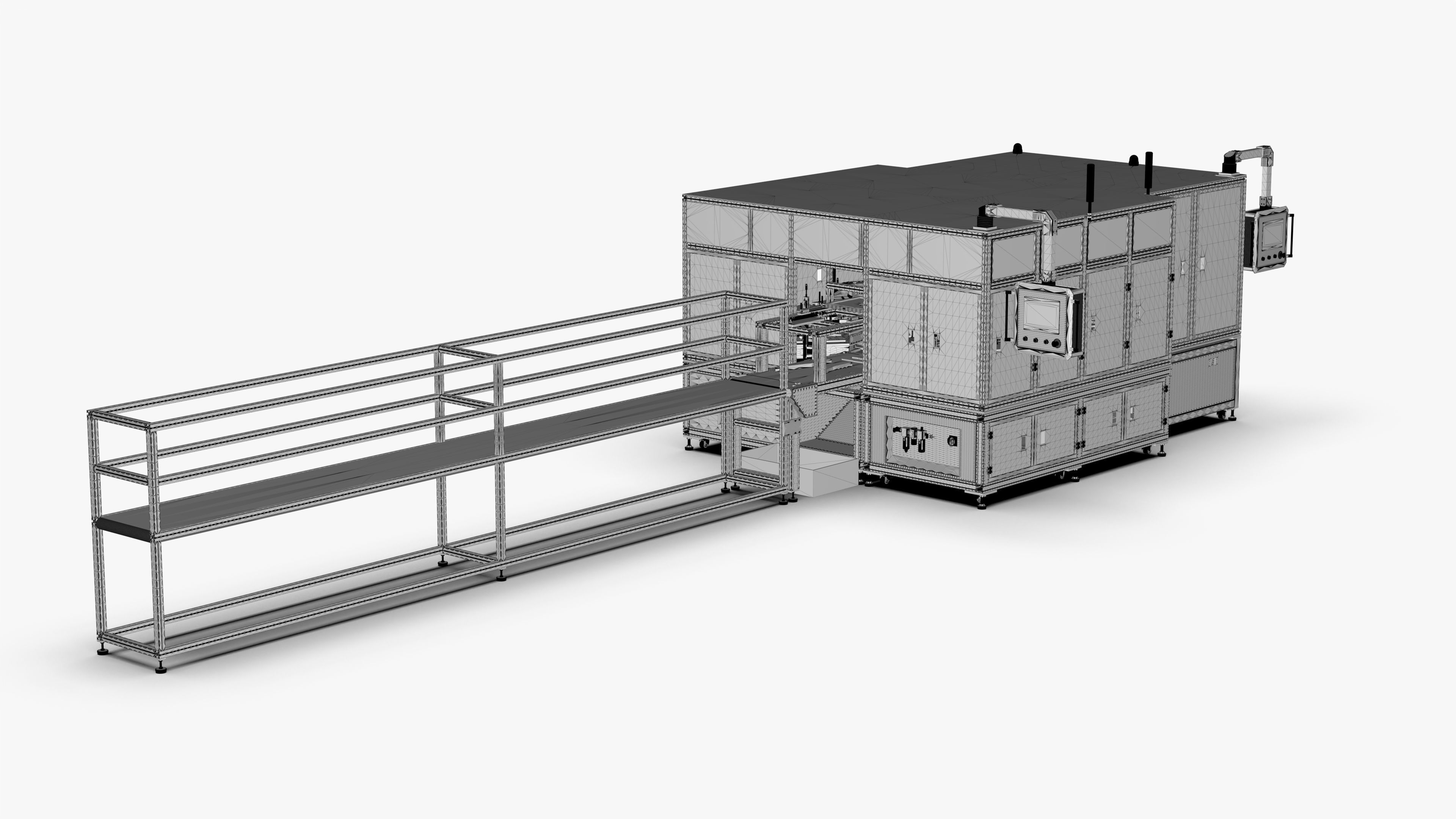 Automatic Circuit Board Robot Handling and Testing Machine 3D model_25
