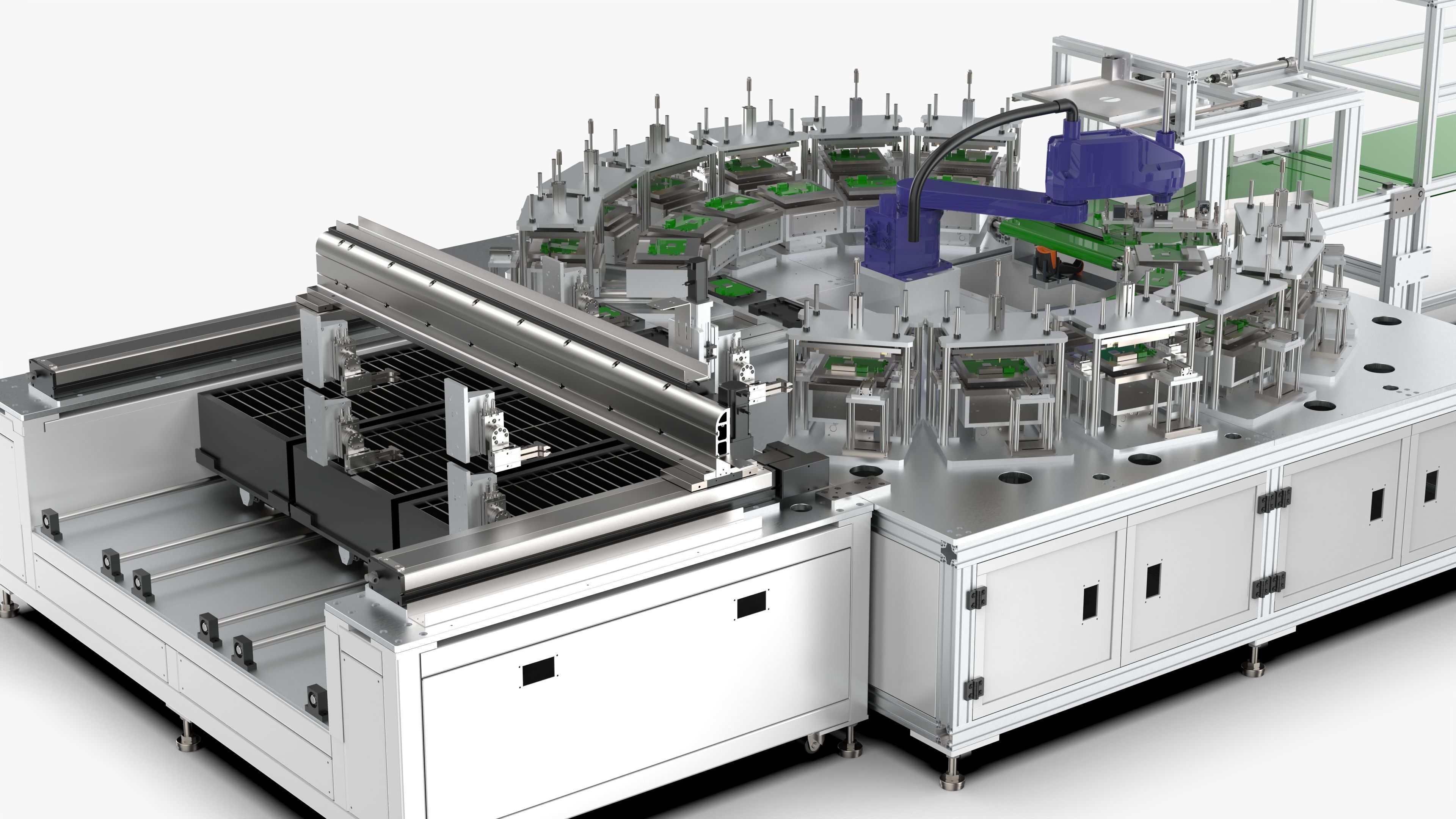 Automatic Circuit Board Robot Handling and Testing Machine 3D model_18