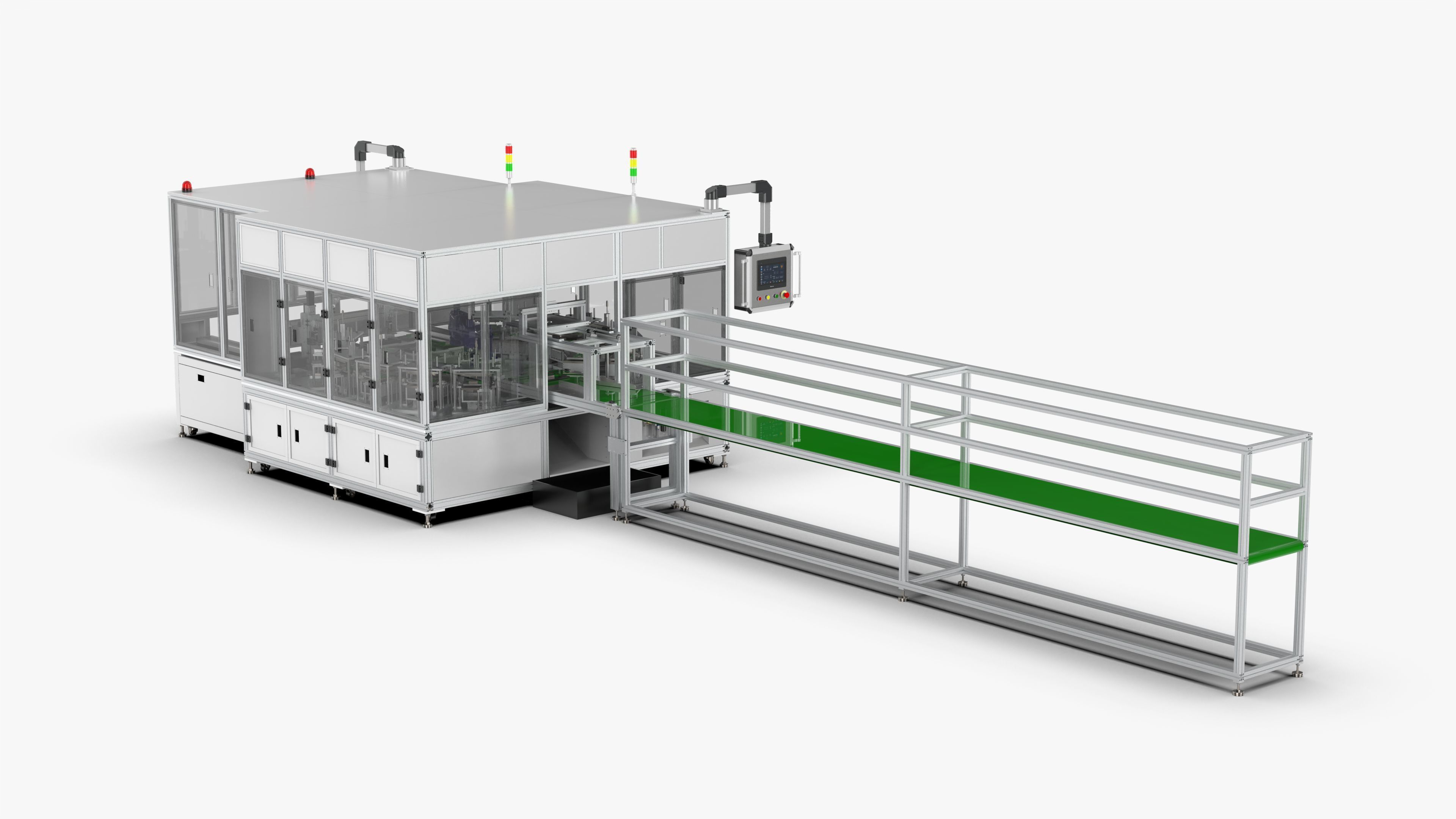 Automatic Circuit Board Robot Handling and Testing Machine 3D model_4