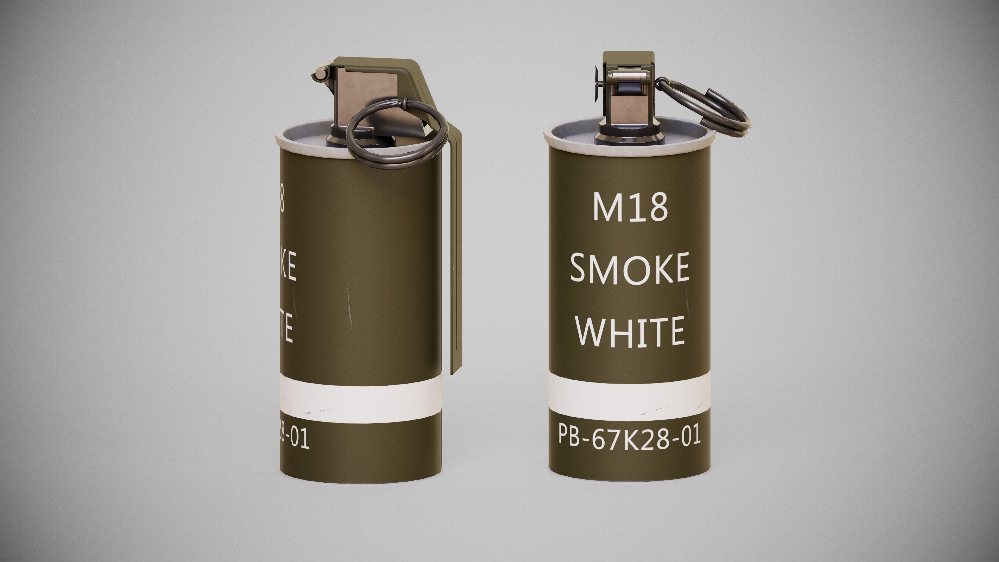 US WW2 Explosive equipment Low-poly 3D model_2