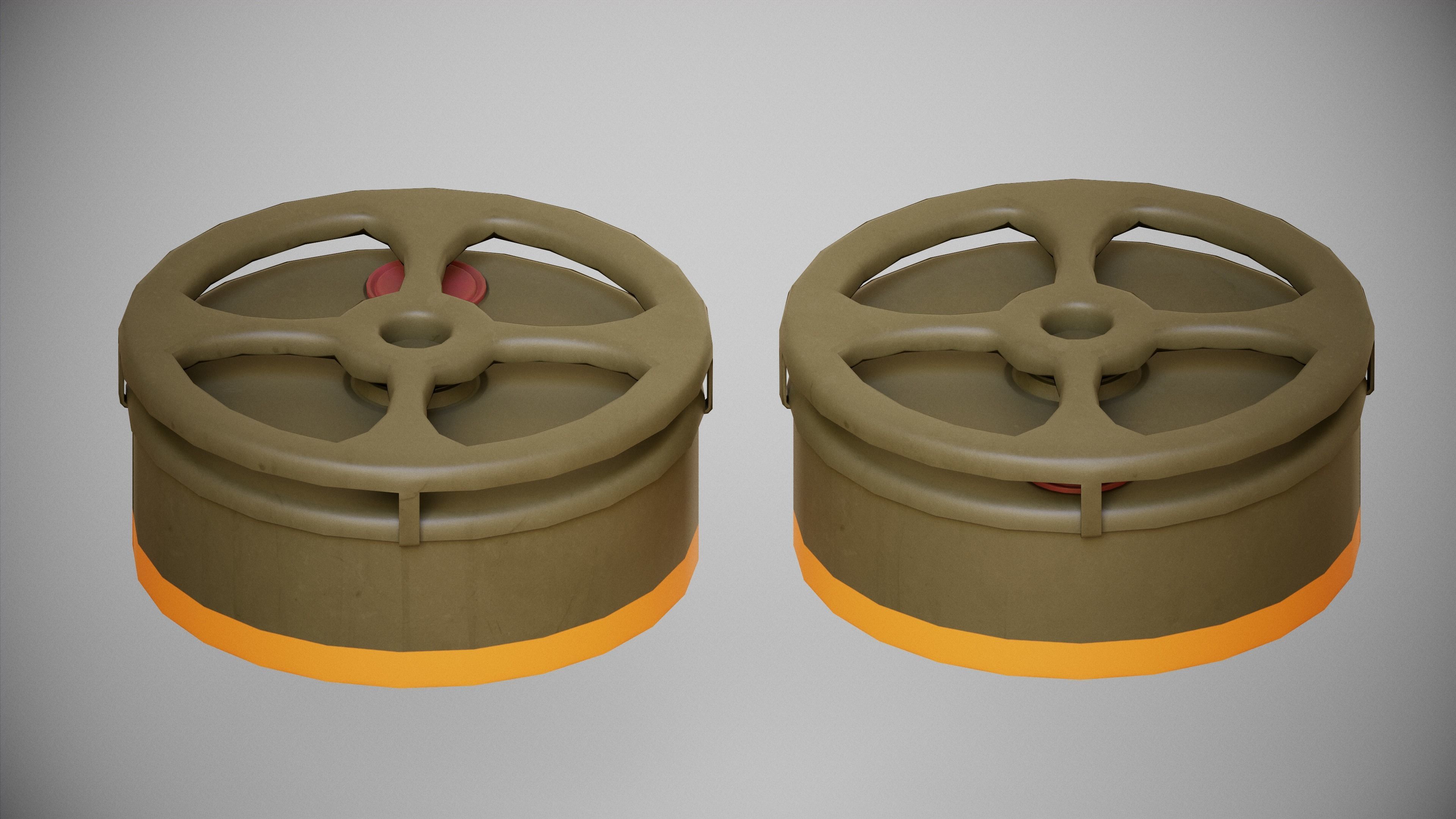 US WW2 Explosive equipment Low-poly 3D model_4