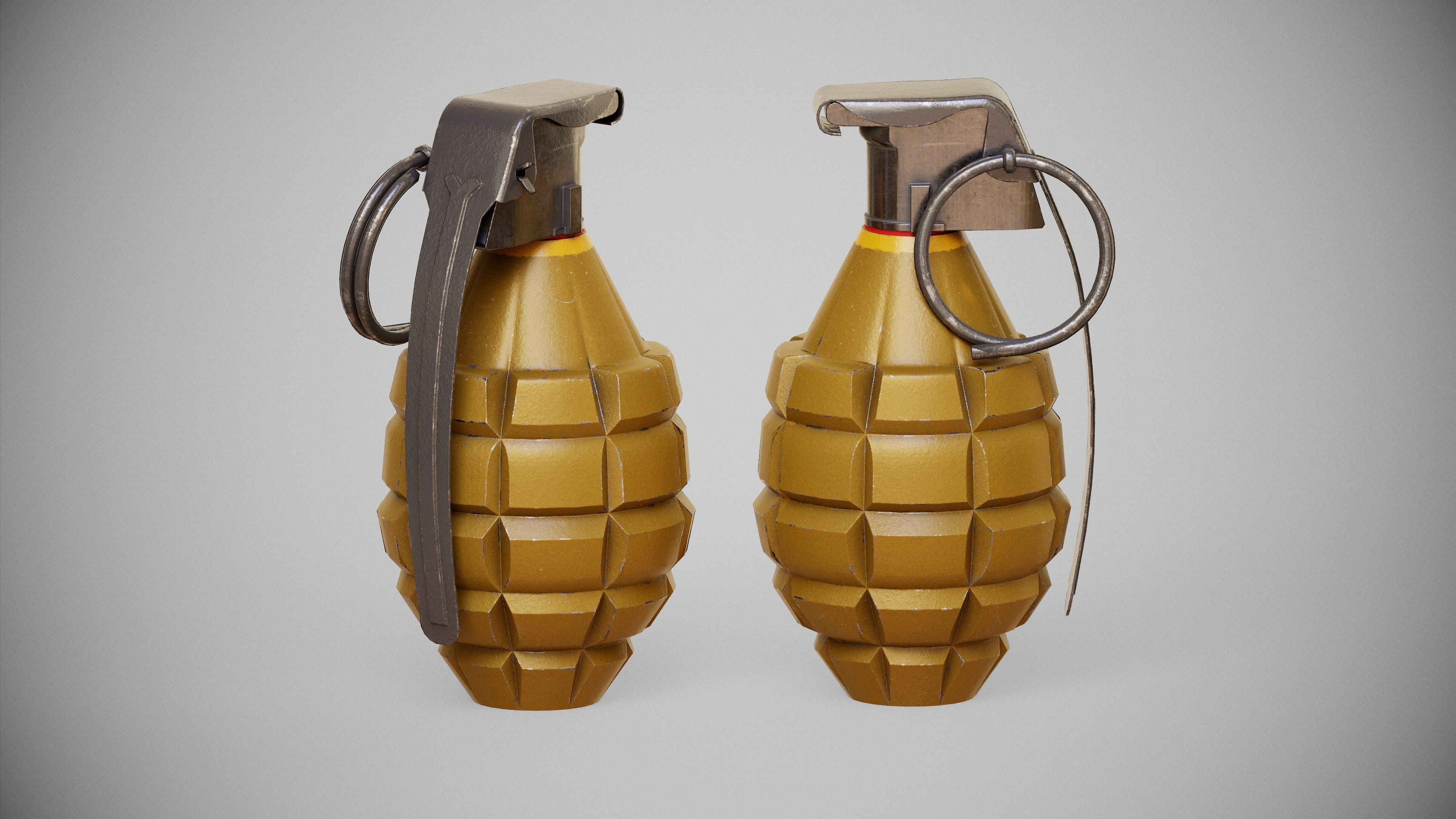 US WW2 Explosive equipment Low-poly 3D model_1