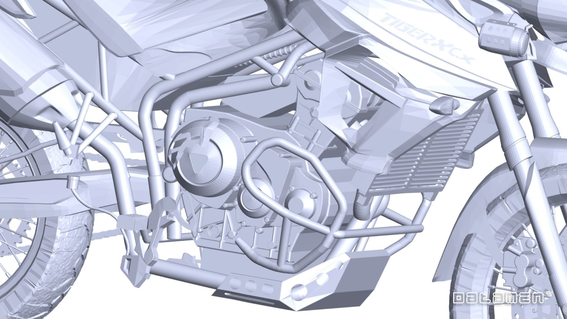 2020 Triumph Tiger XCX Complete Body 3D Scan Surface Data Model 3D model_6