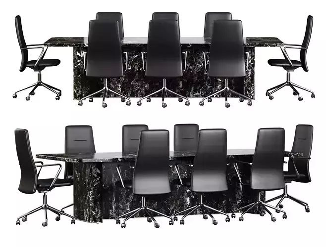 Oliva Furniture Office Set V8 3D model