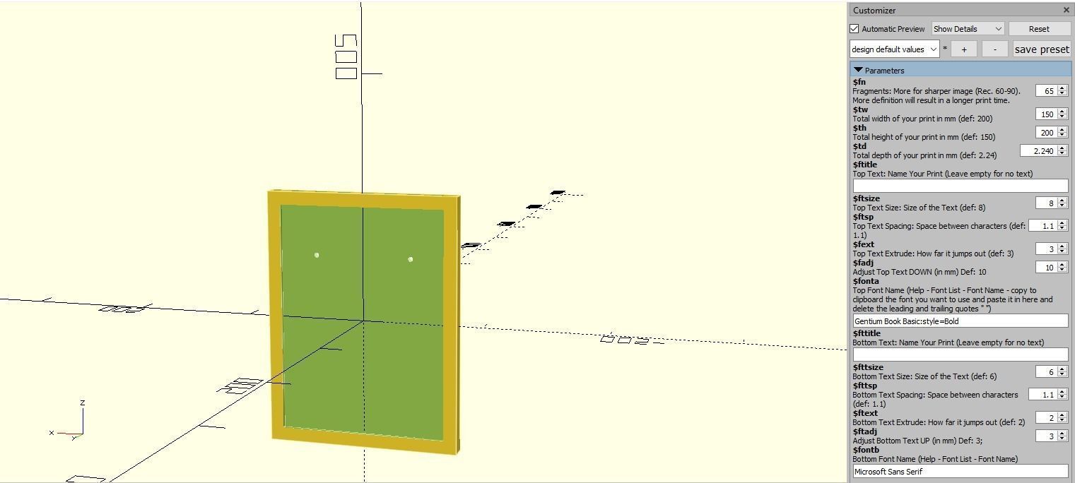 Customizable 3D Frame For HueForge Prints 3D STL HF Frame 3D model_1