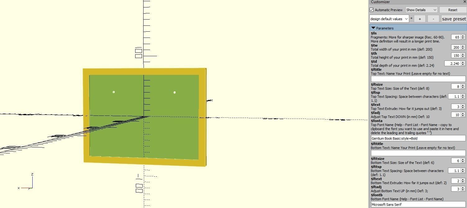 Customizable 3D Frame For HueForge Prints 3D STL HF Frame 3D model_6