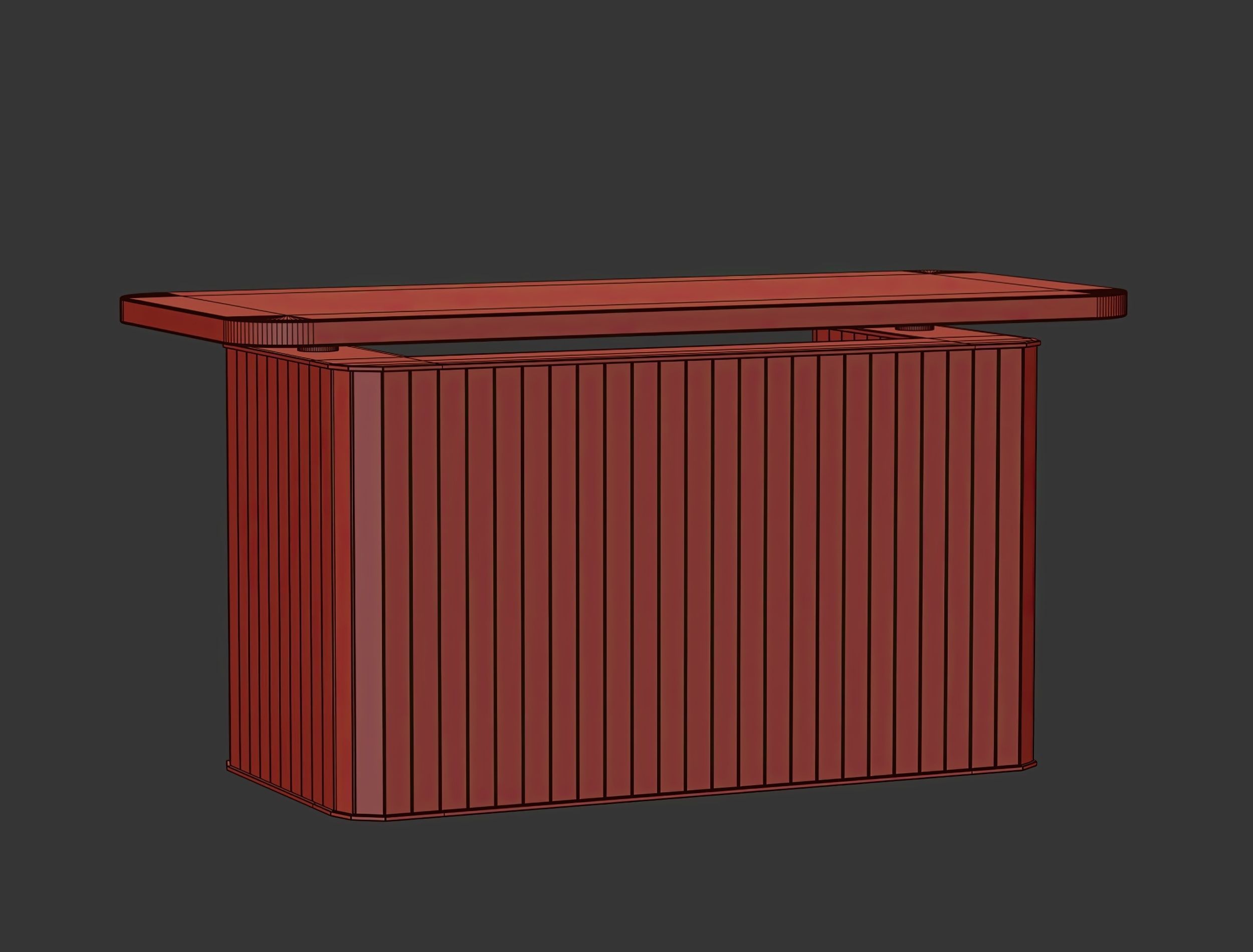 Oliva Reception table 3D model_11