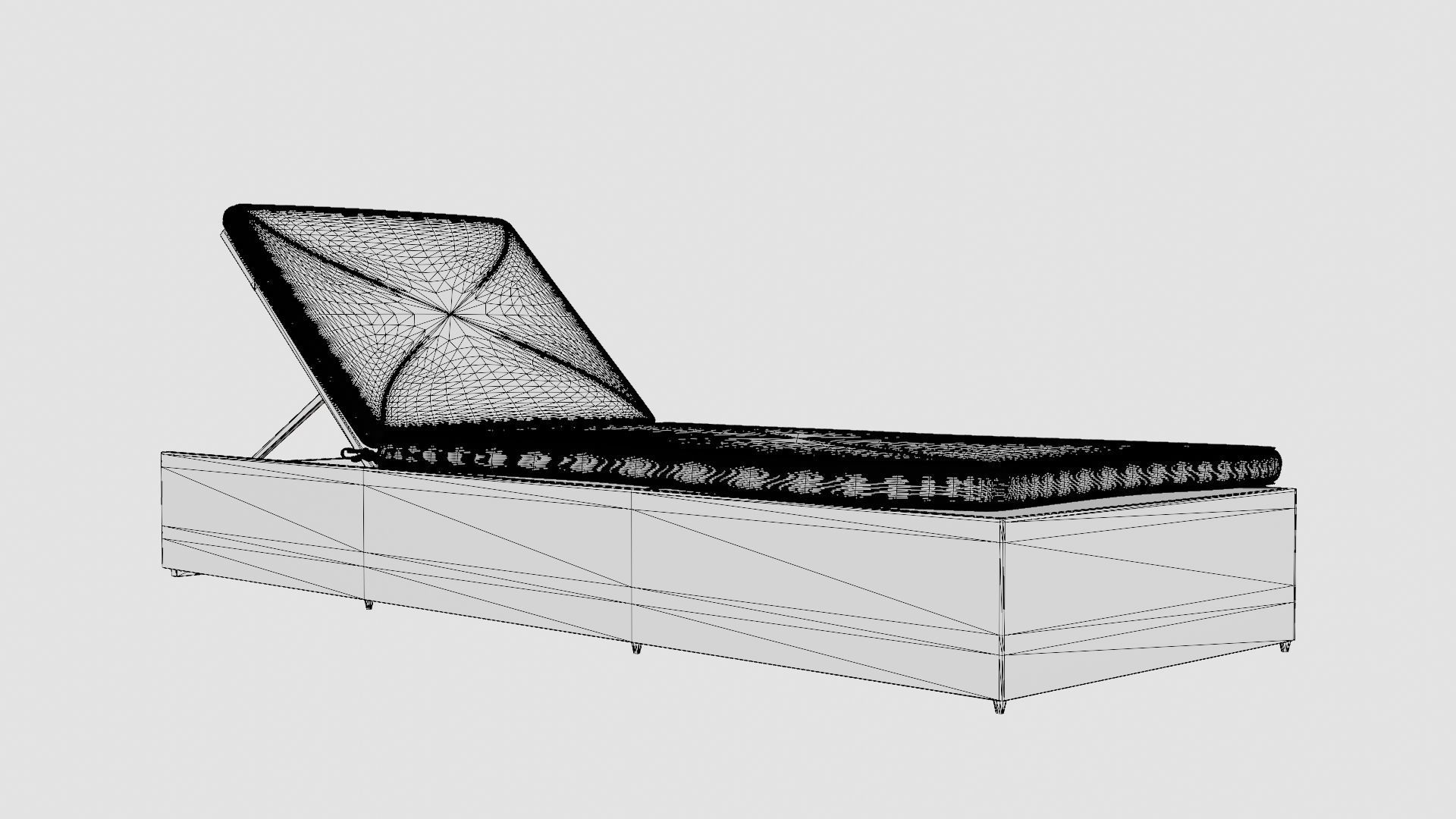 Savona Sun-lounger Nature and Sand Low-poly 3D model_7