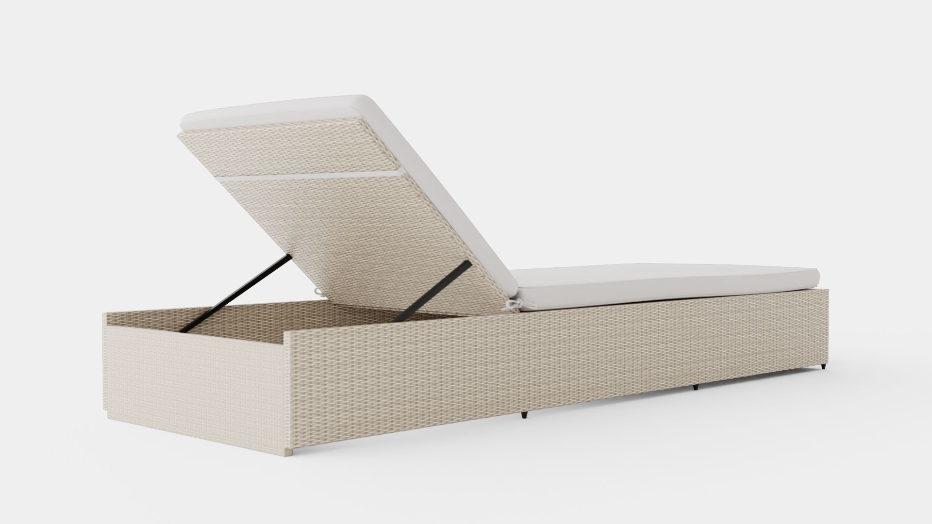 Savona Sun-lounger Nature and Sand Low-poly 3D model_3