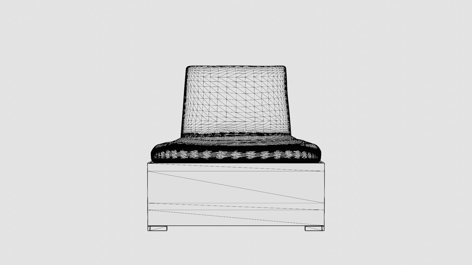 Savona Sun-lounger Black and Grey Low-poly 3D model_6