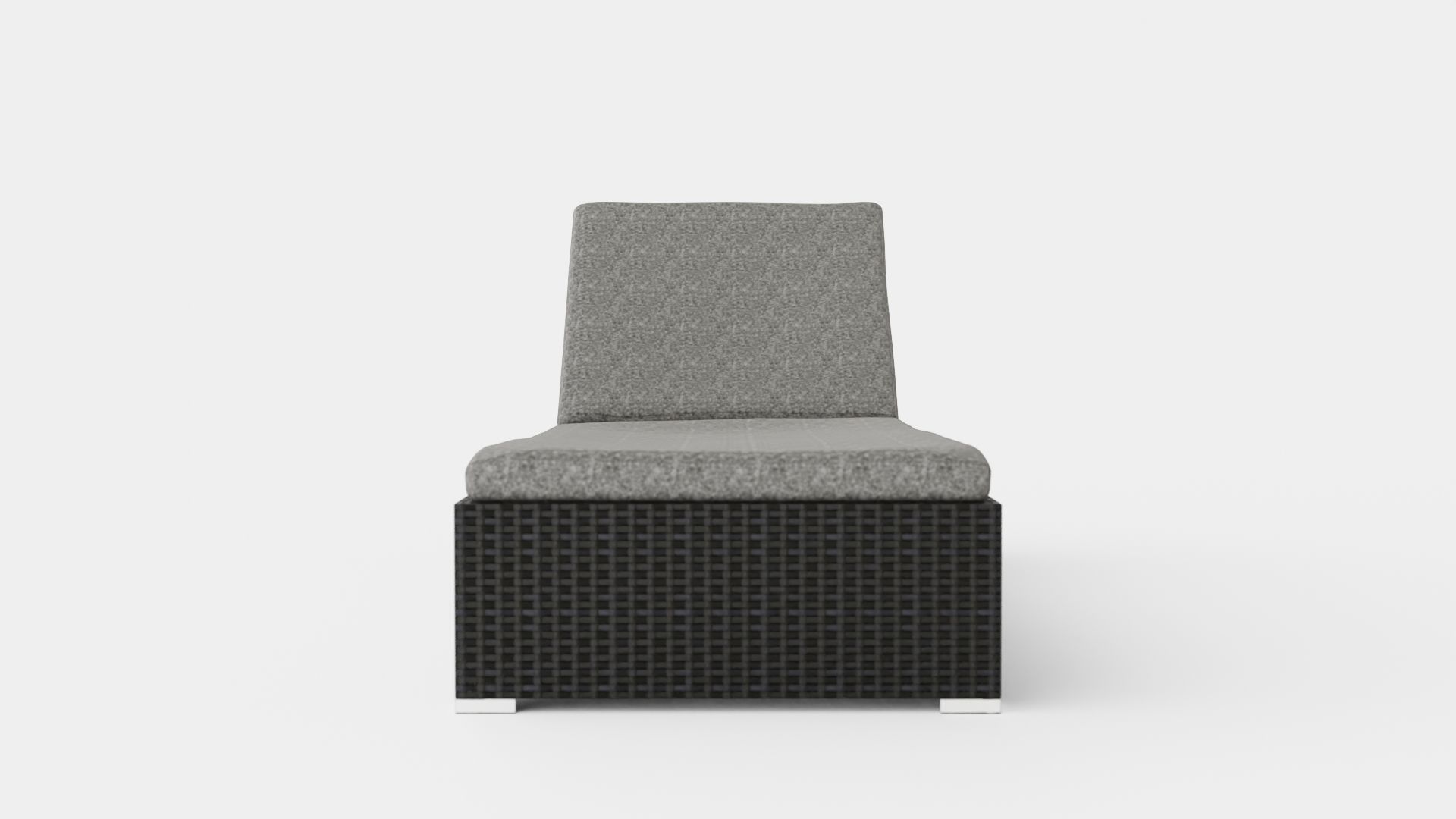 Savona Sun-lounger Black and Grey Low-poly 3D model_1