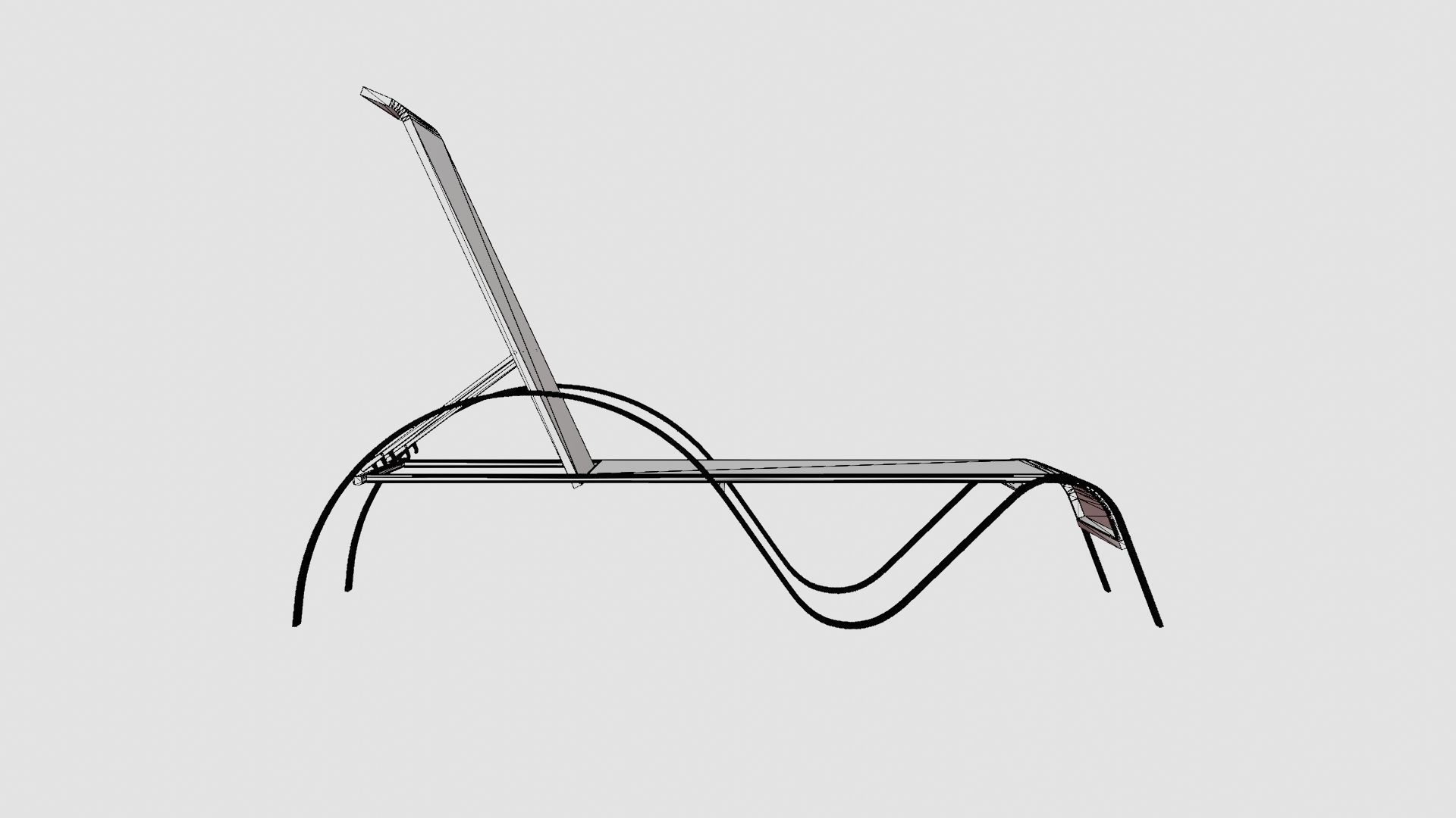 Antibes Sunbed Low-poly 3D model_6