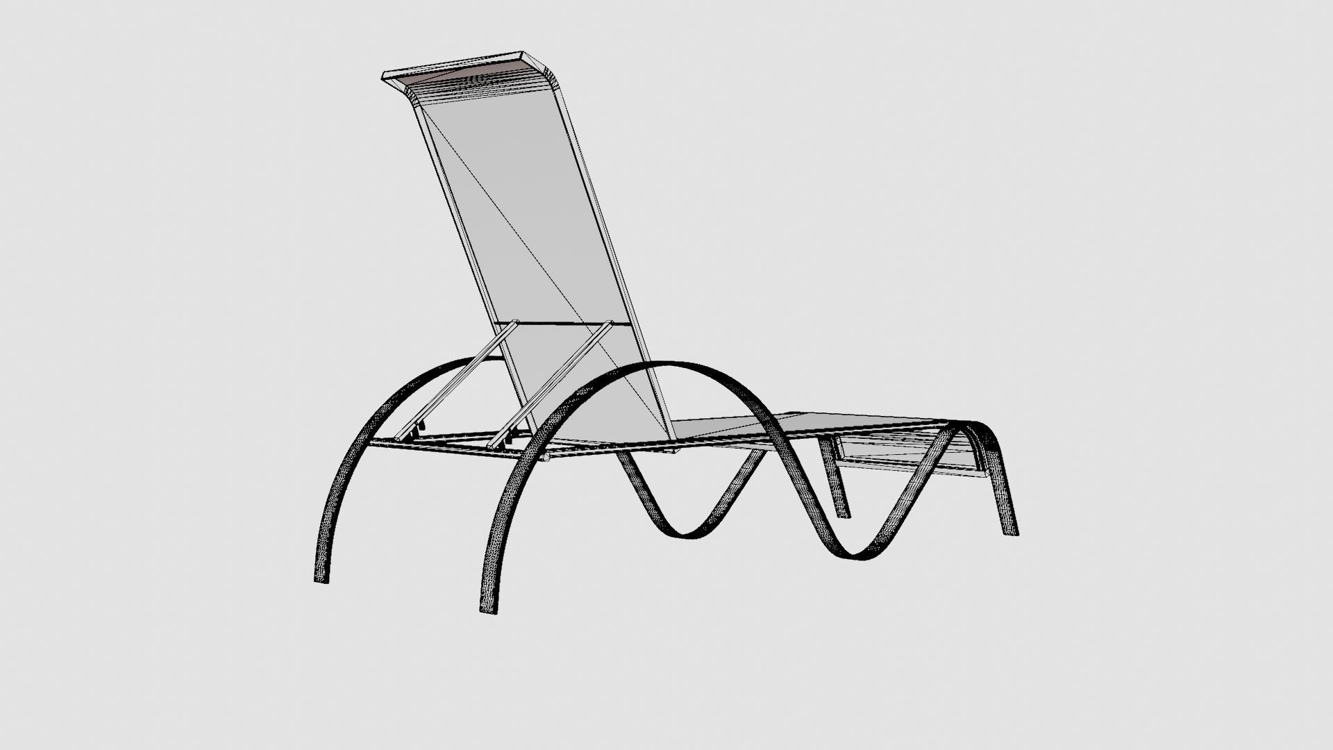 Antibes Sunbed Low-poly 3D model_7