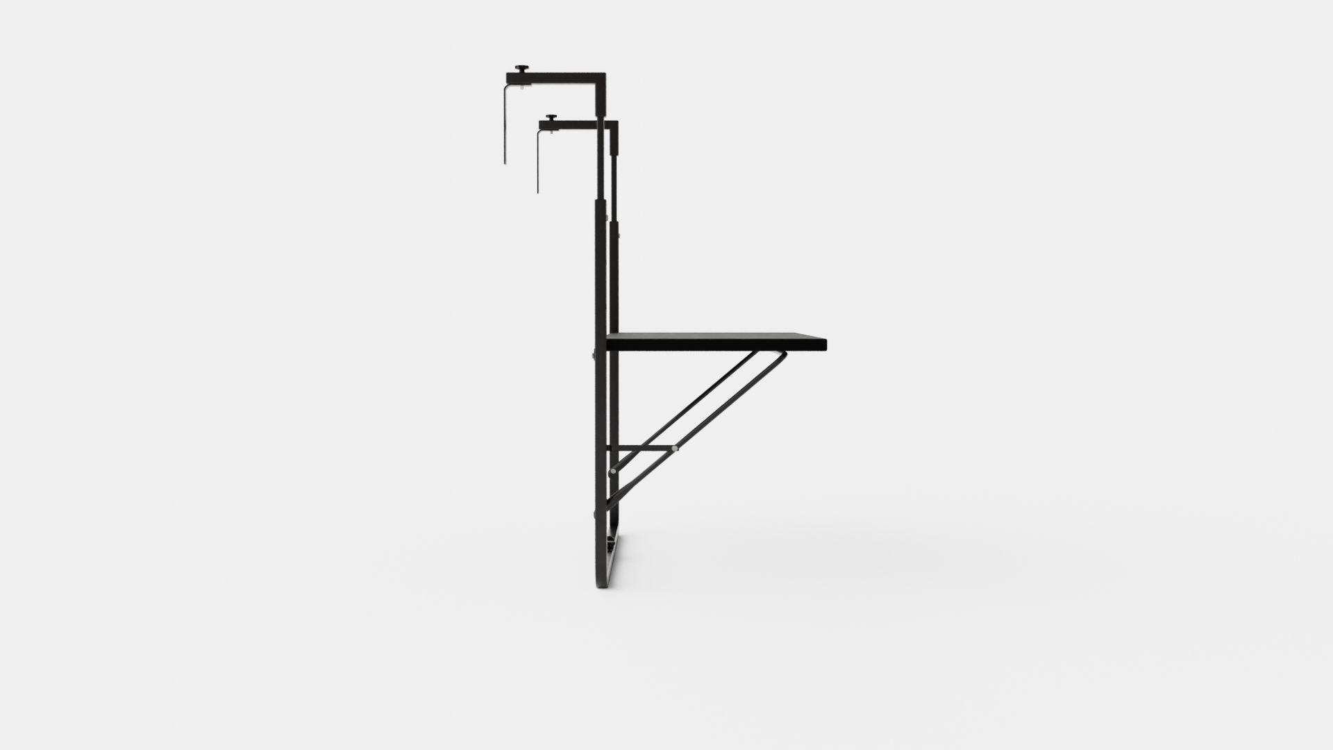 Salisbury Hanging Balcony Table Low-poly 3D model_2