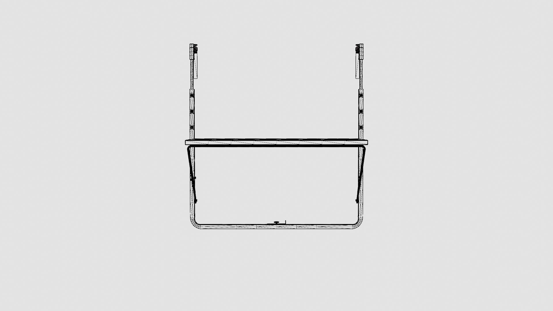 Salisbury Hanging Balcony Table Low-poly 3D model_6