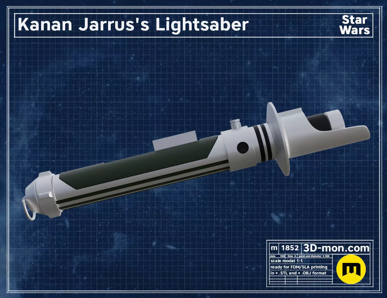Kanan Jarrus lightsaber 3D print model_0