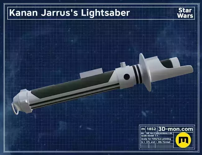 Kanan Jarrus lightsaber 3D print model