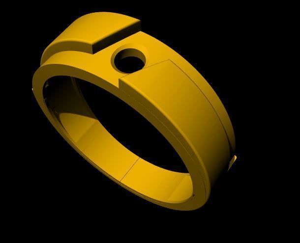 ladies stone ring 3dm file 3D print model_5