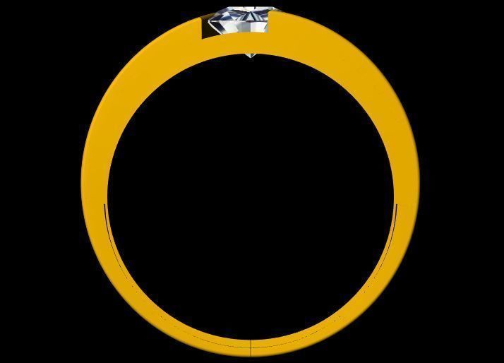 ladies stone ring 3dm file 3D print model_6