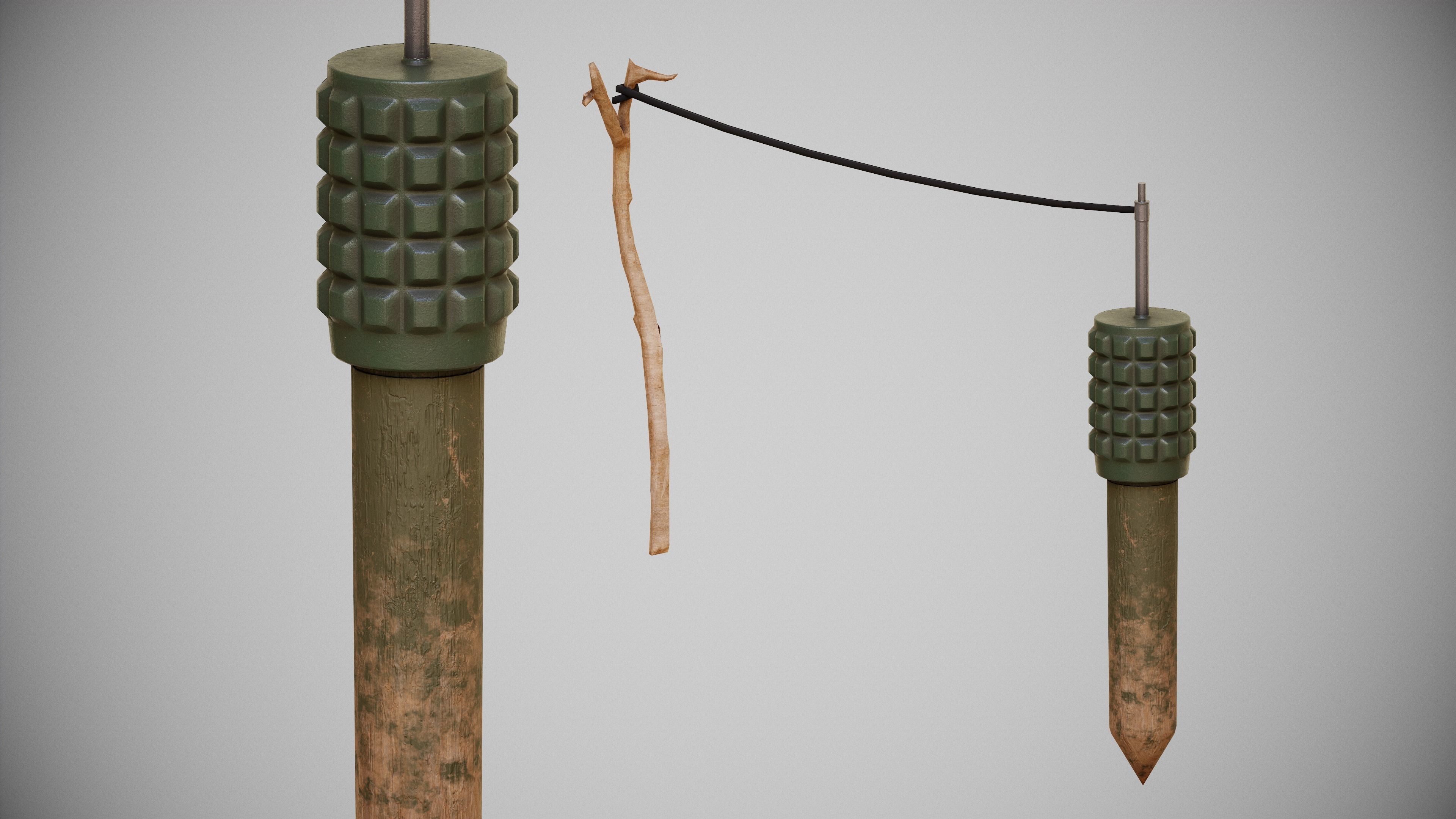 RUSSIA WW2 Explosive equipment Low-poly 3D model_2