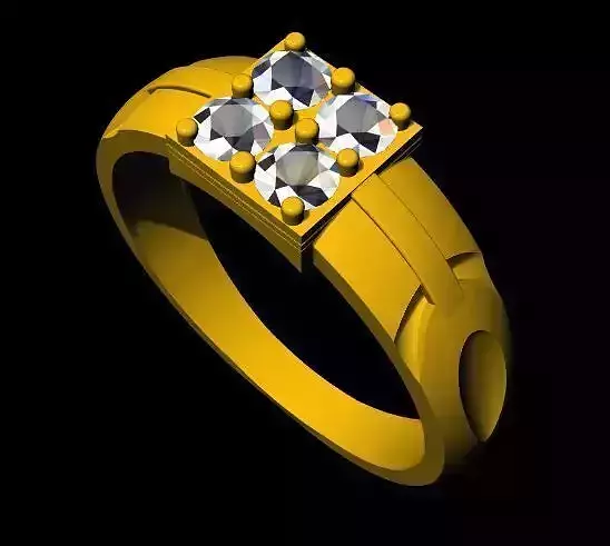 ladies stone ring 3dm file 