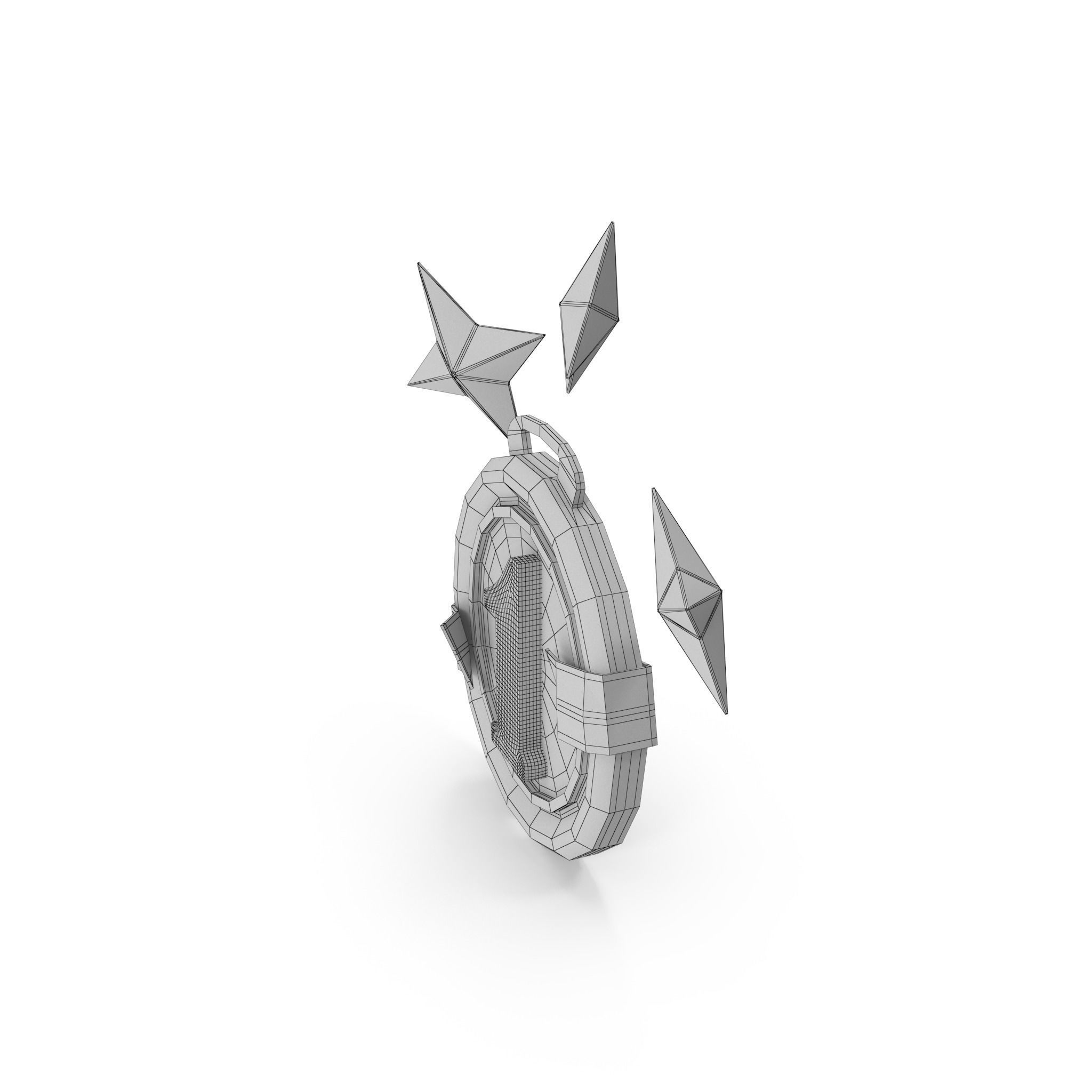 Medal Stars Cartoon Low-poly 3D model_18