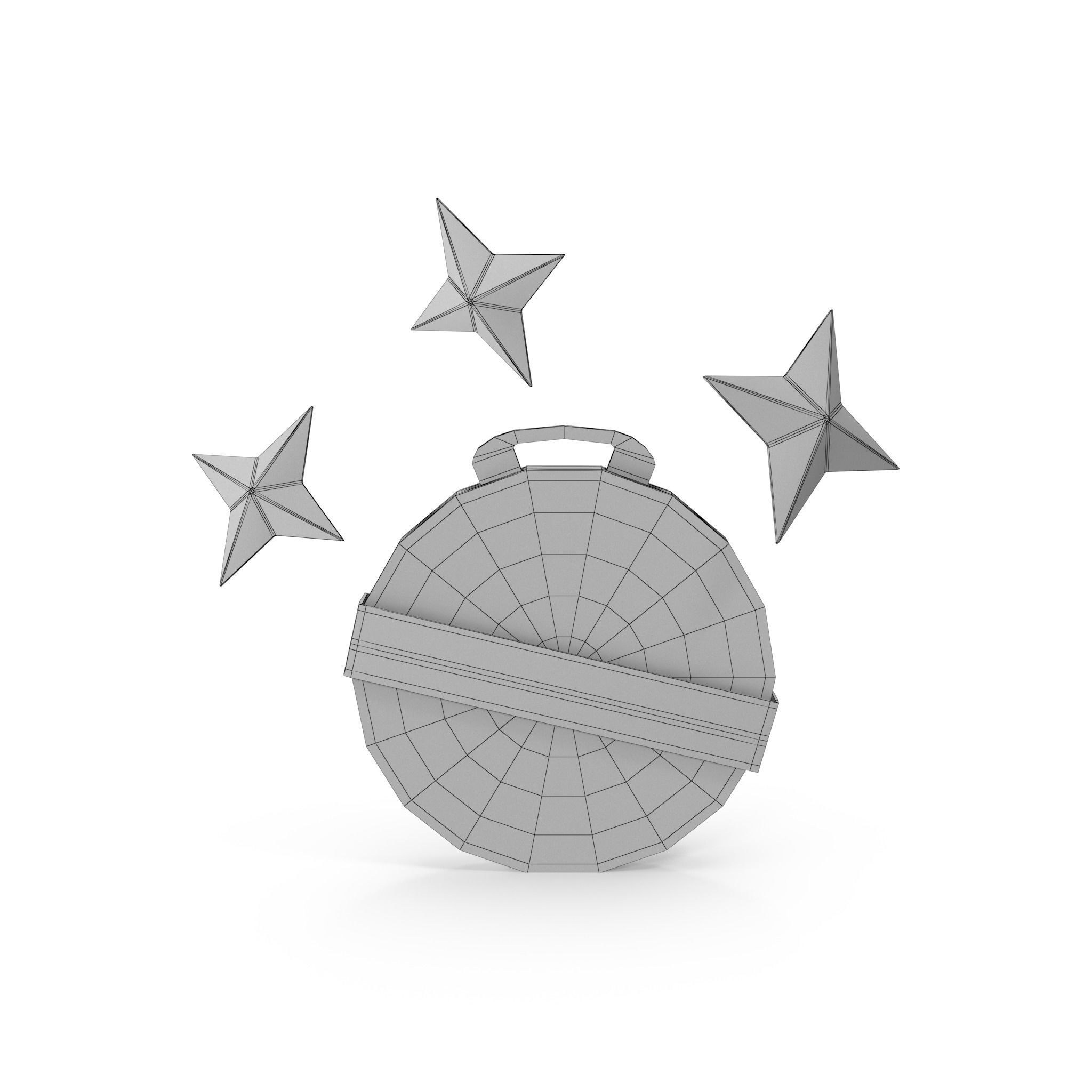Medal Stars Cartoon Low-poly 3D model_35