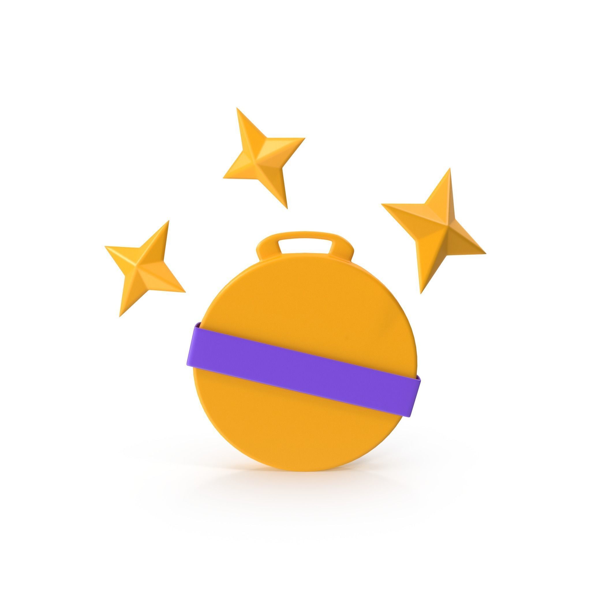 Medal Stars Cartoon Low-poly 3D model_15