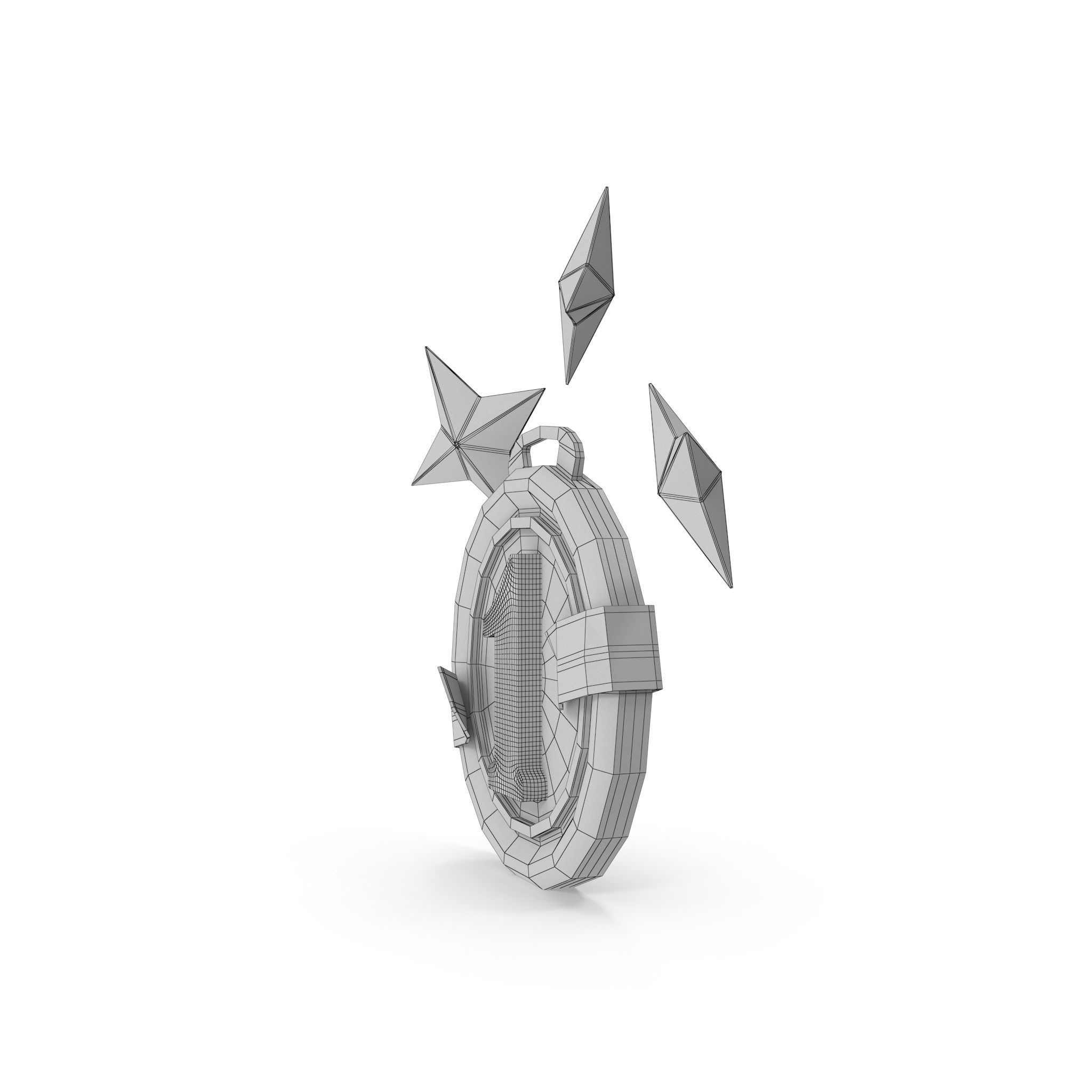 Medal Stars Cartoon Low-poly 3D model_23