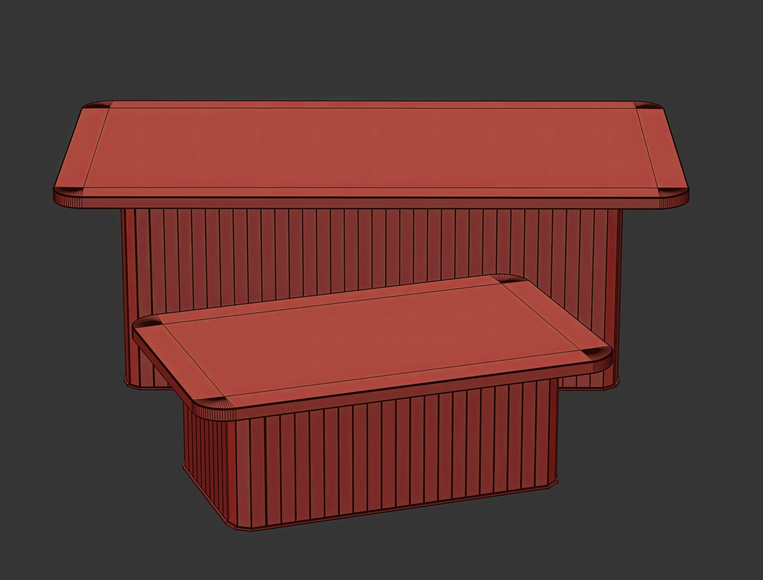 Oliva Rectangle Dining and Coffee Table RD13  3D model_9