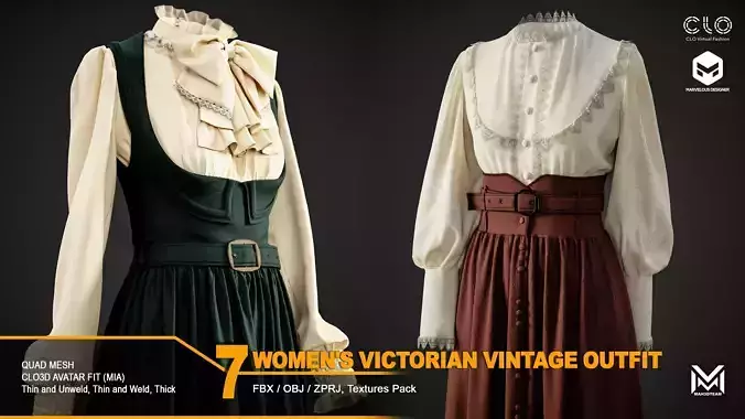 Women Victorian Vintage Outfit